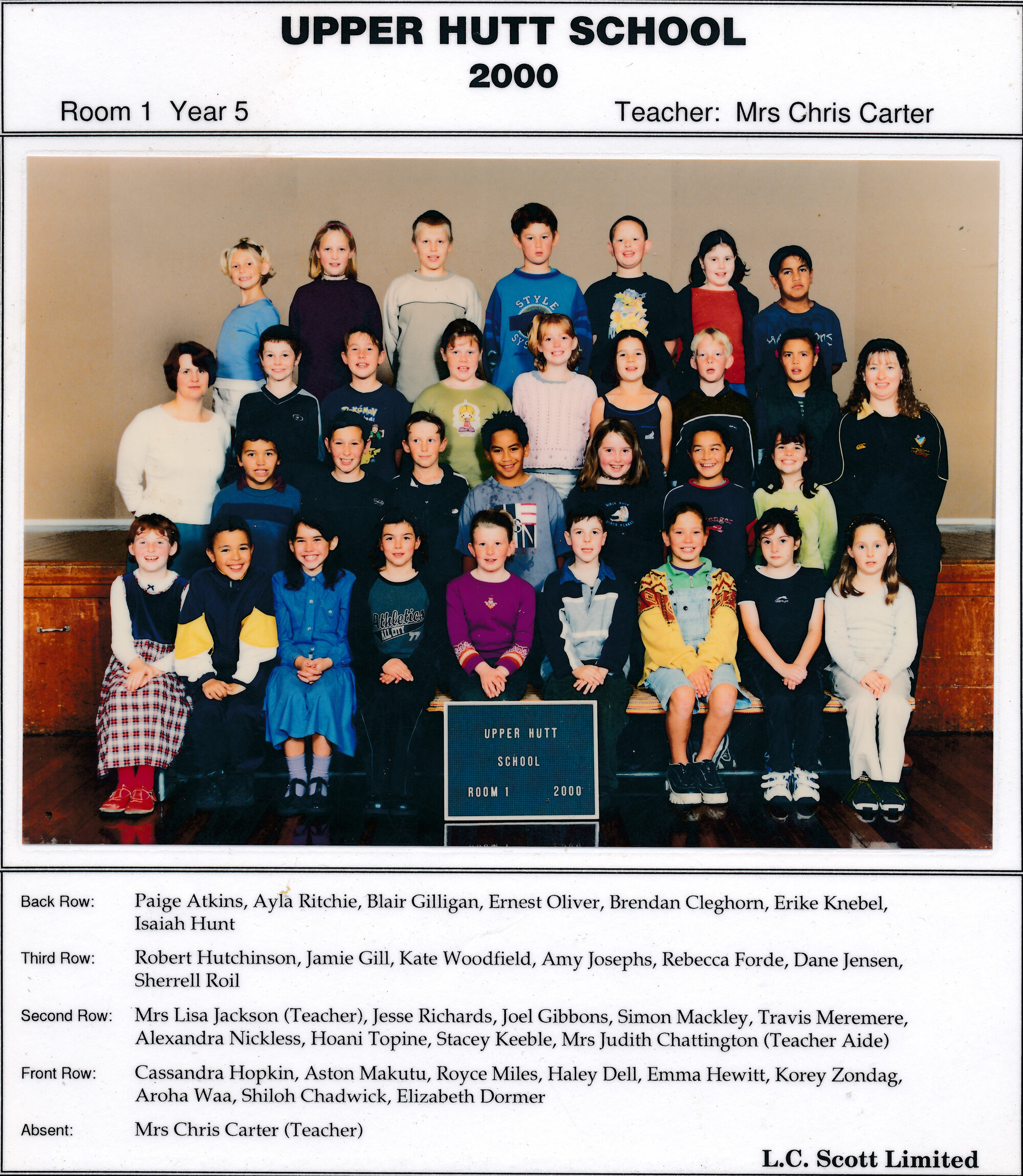 Upper Hutt School, Room 1; 2000