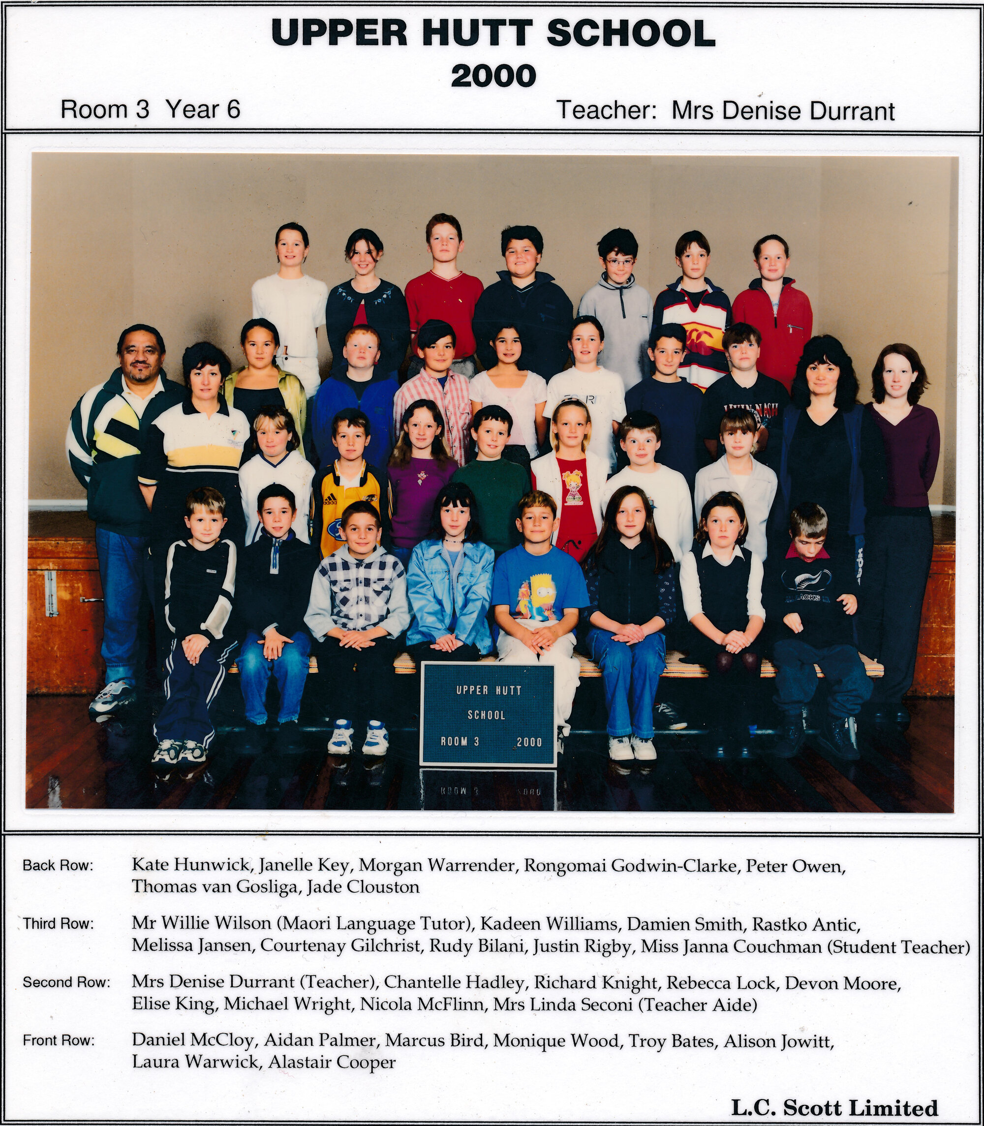 Upper Hutt School, Room 3; 2000