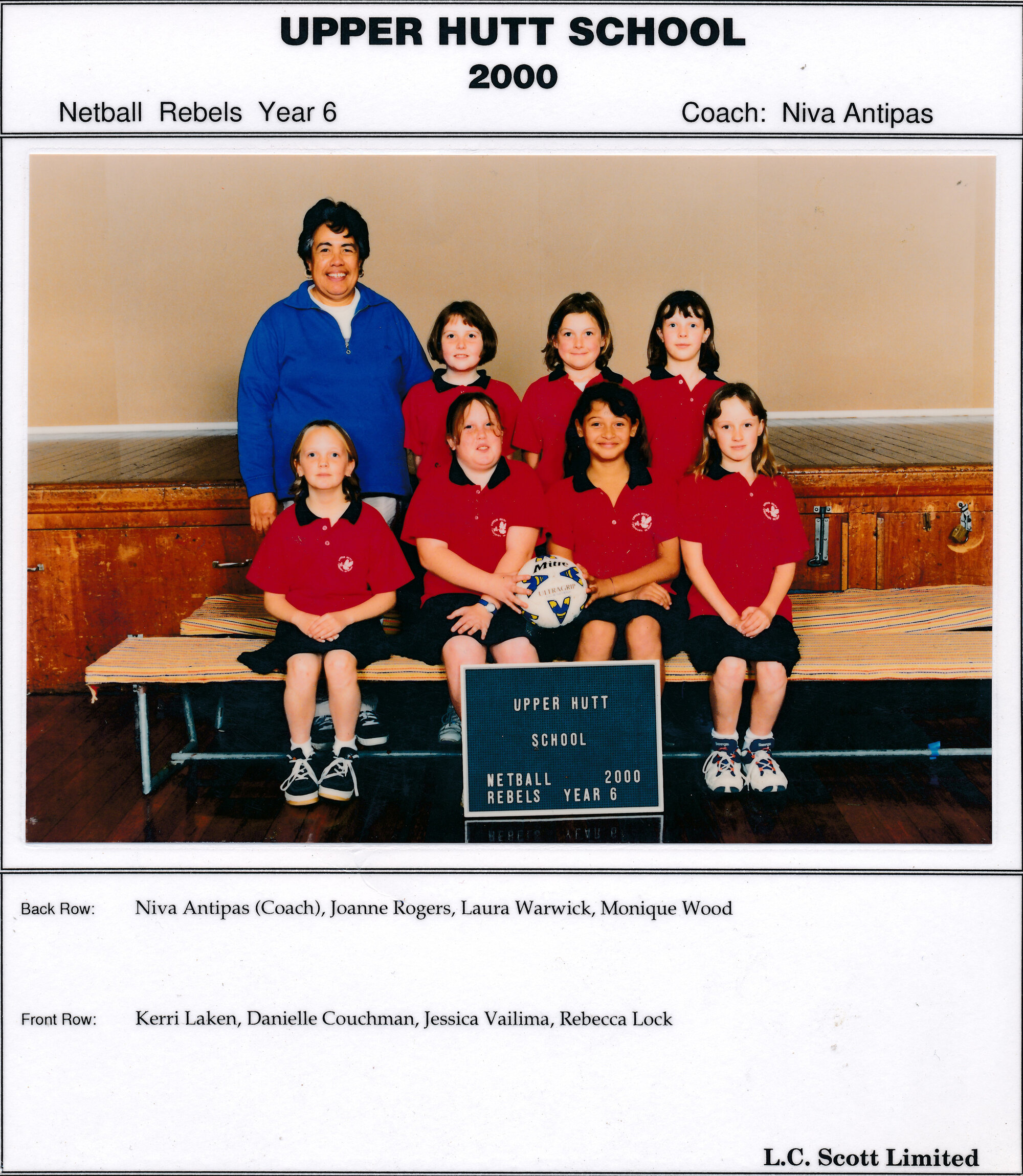 Upper Hutt School, Netball 'Rebels'; 2000
