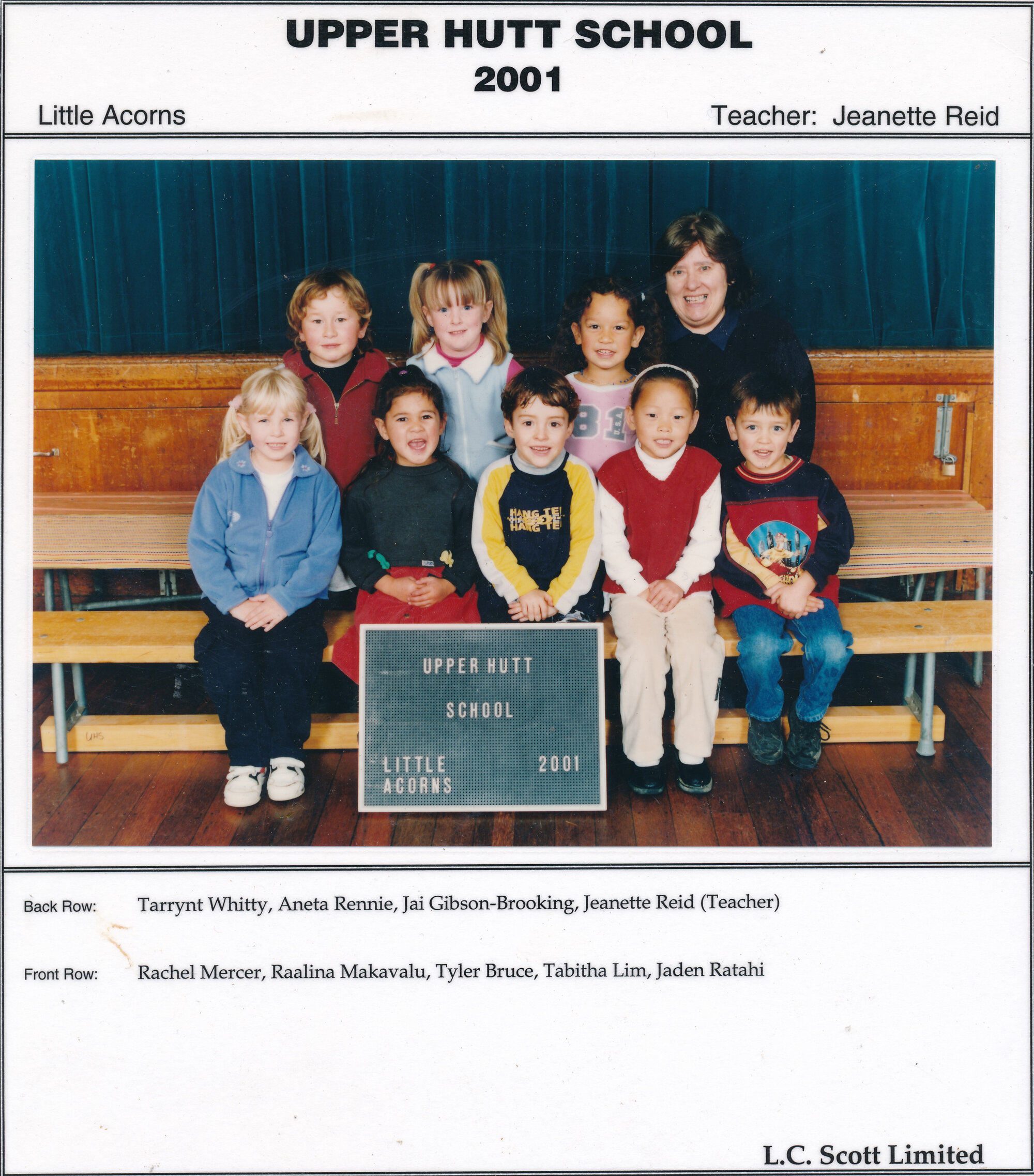 Upper Hutt School, 'Little Acrons'; 2001