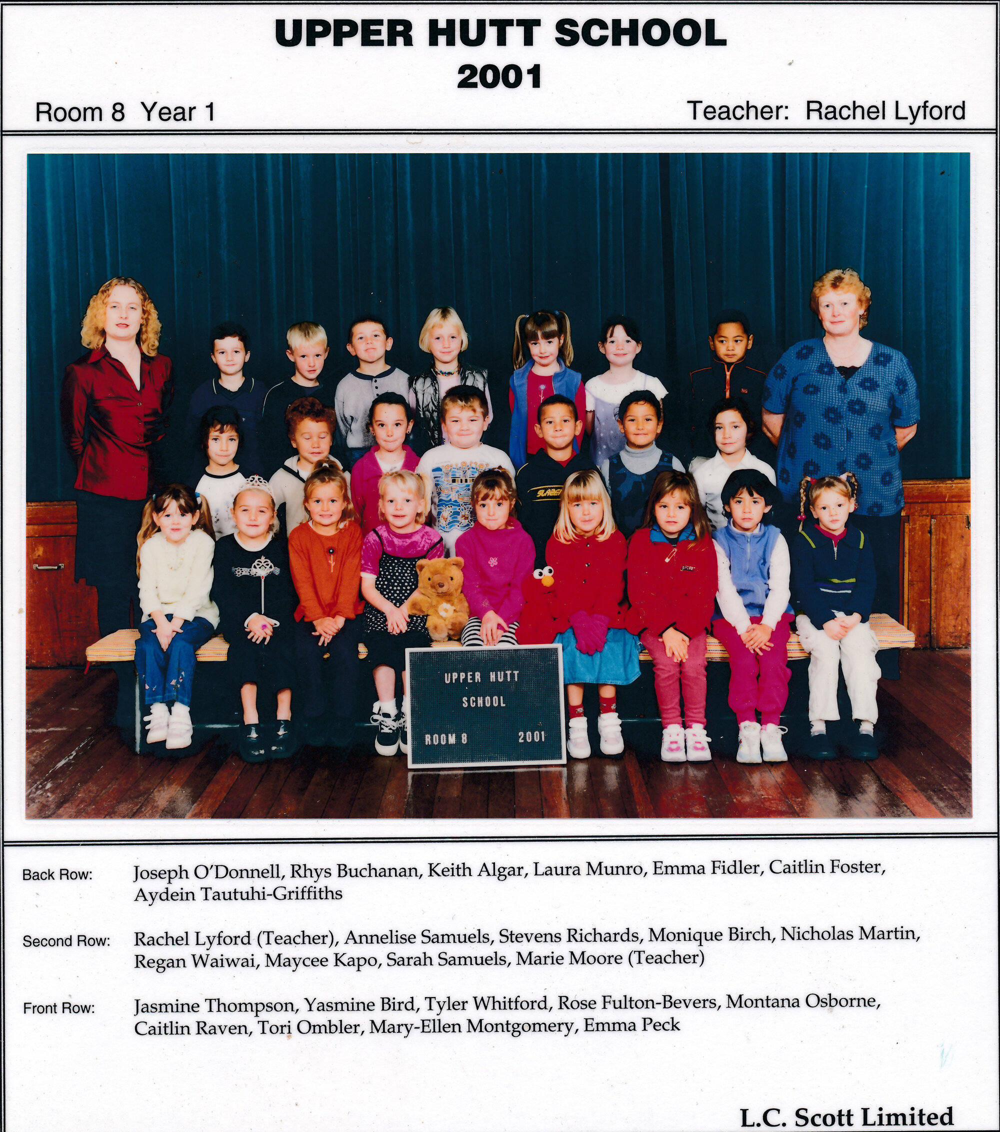 Upper Hutt School, Room 8; 2001
