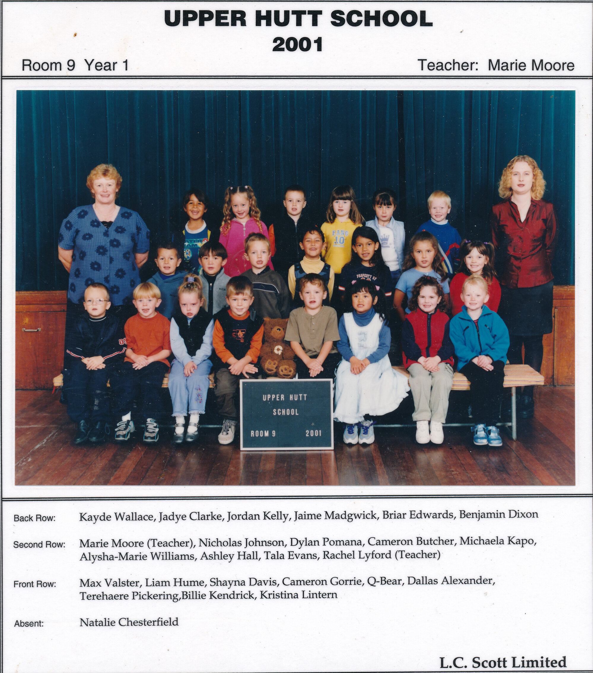 Upper Hutt School, Room 9; 2001