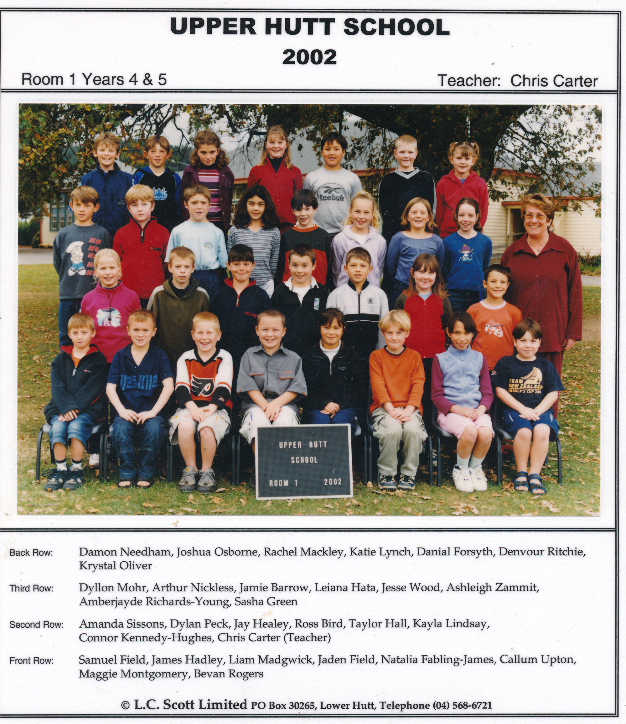 Upper Hutt School, Room 1; 2002