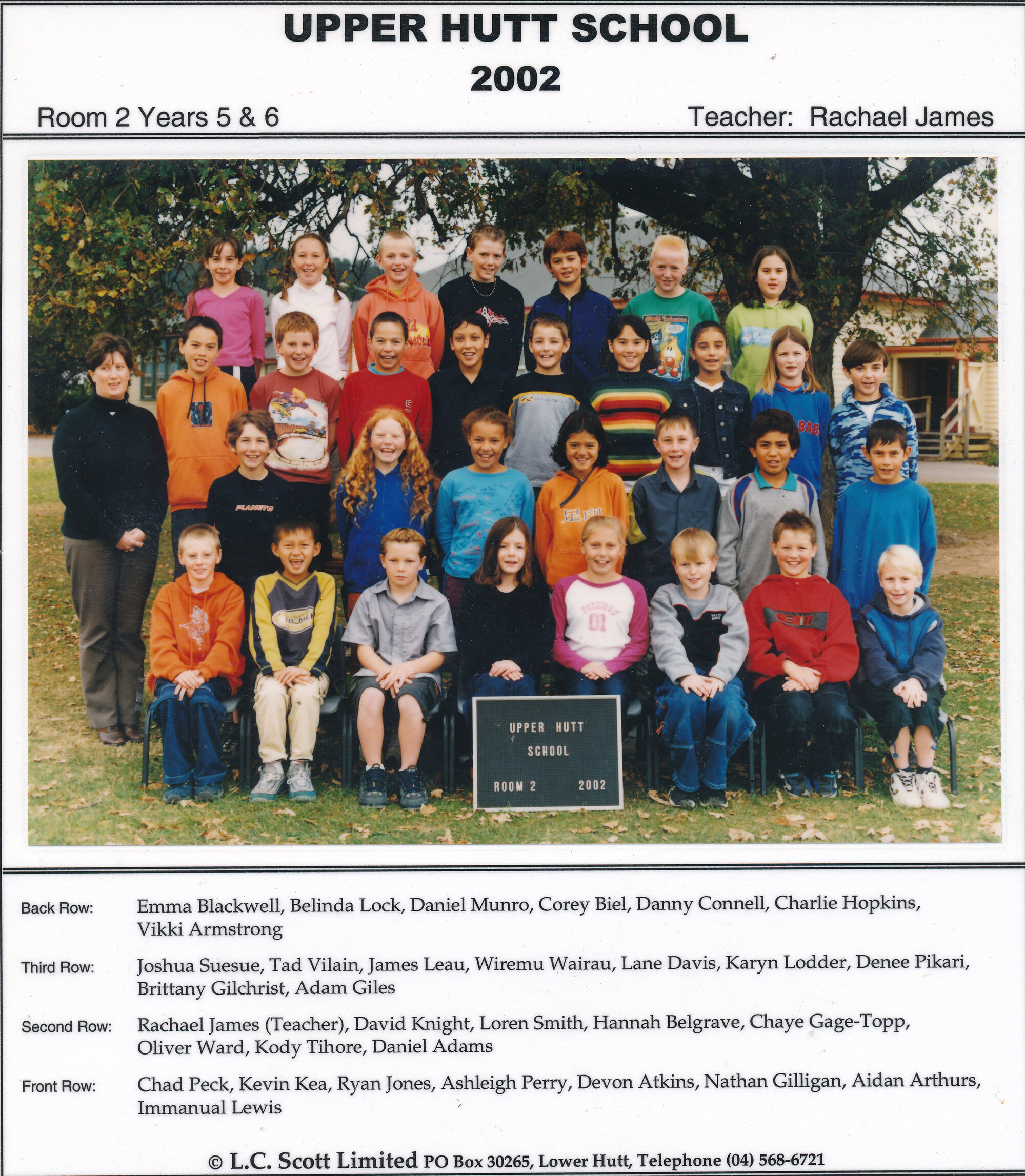Upper Hutt School, Room 2; 2002