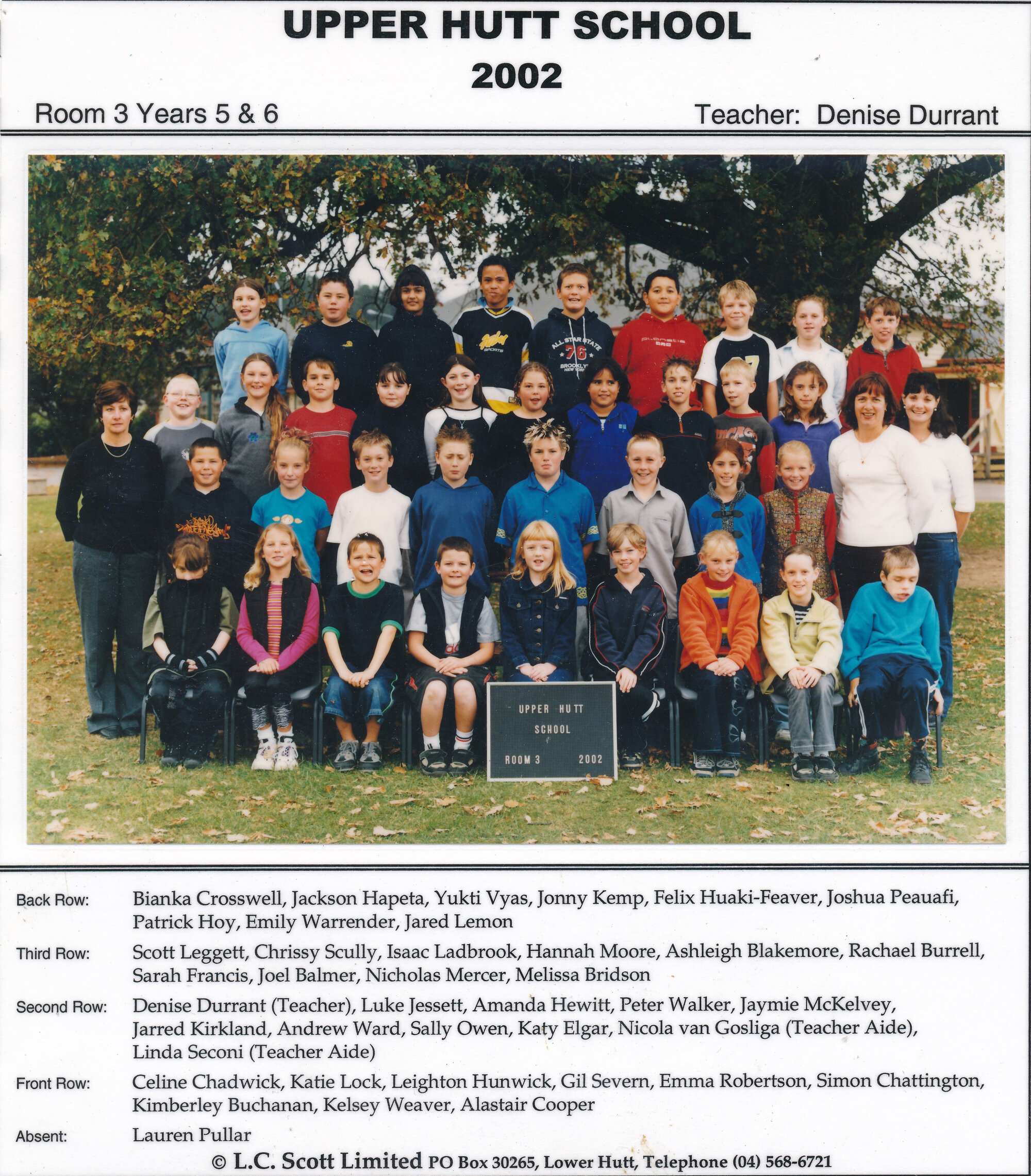 Upper Hutt School, Room 3; 2002