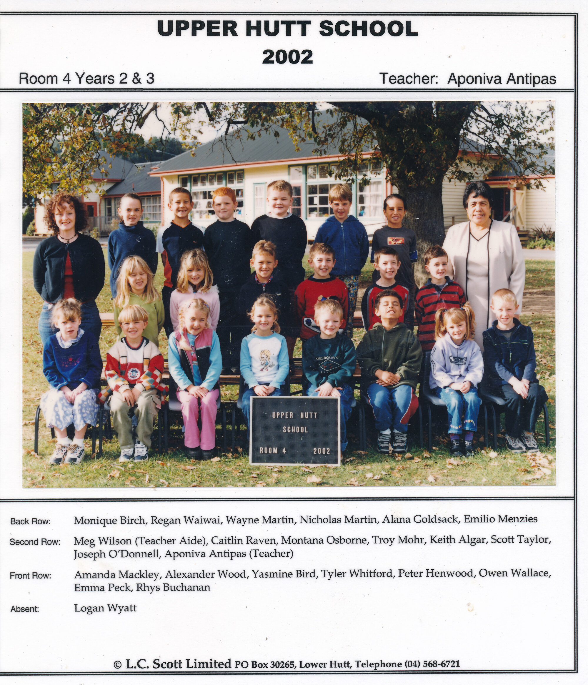 Upper Hutt School, Room 4; 2002