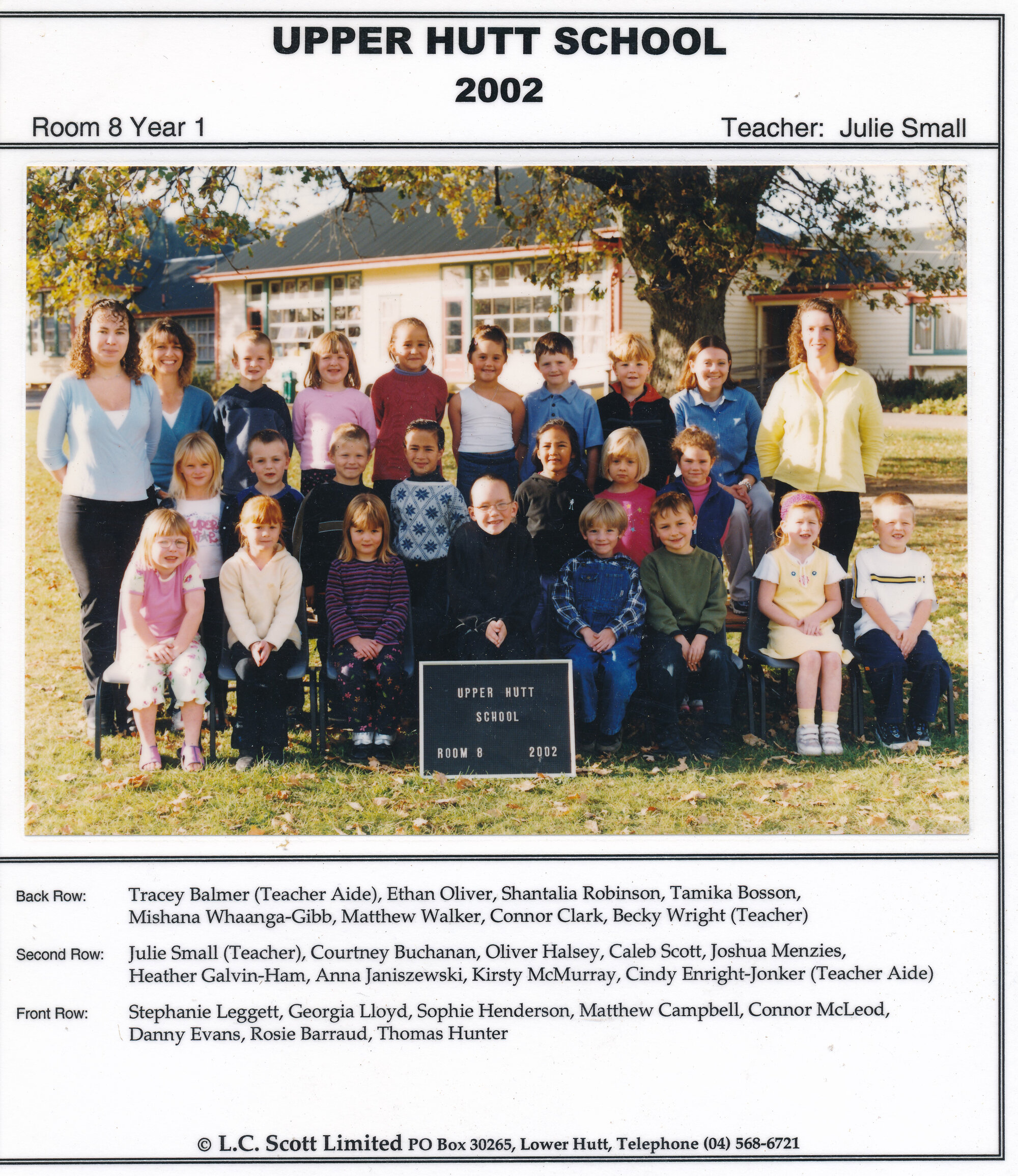 Upper Hutt School, Room 8; 2002