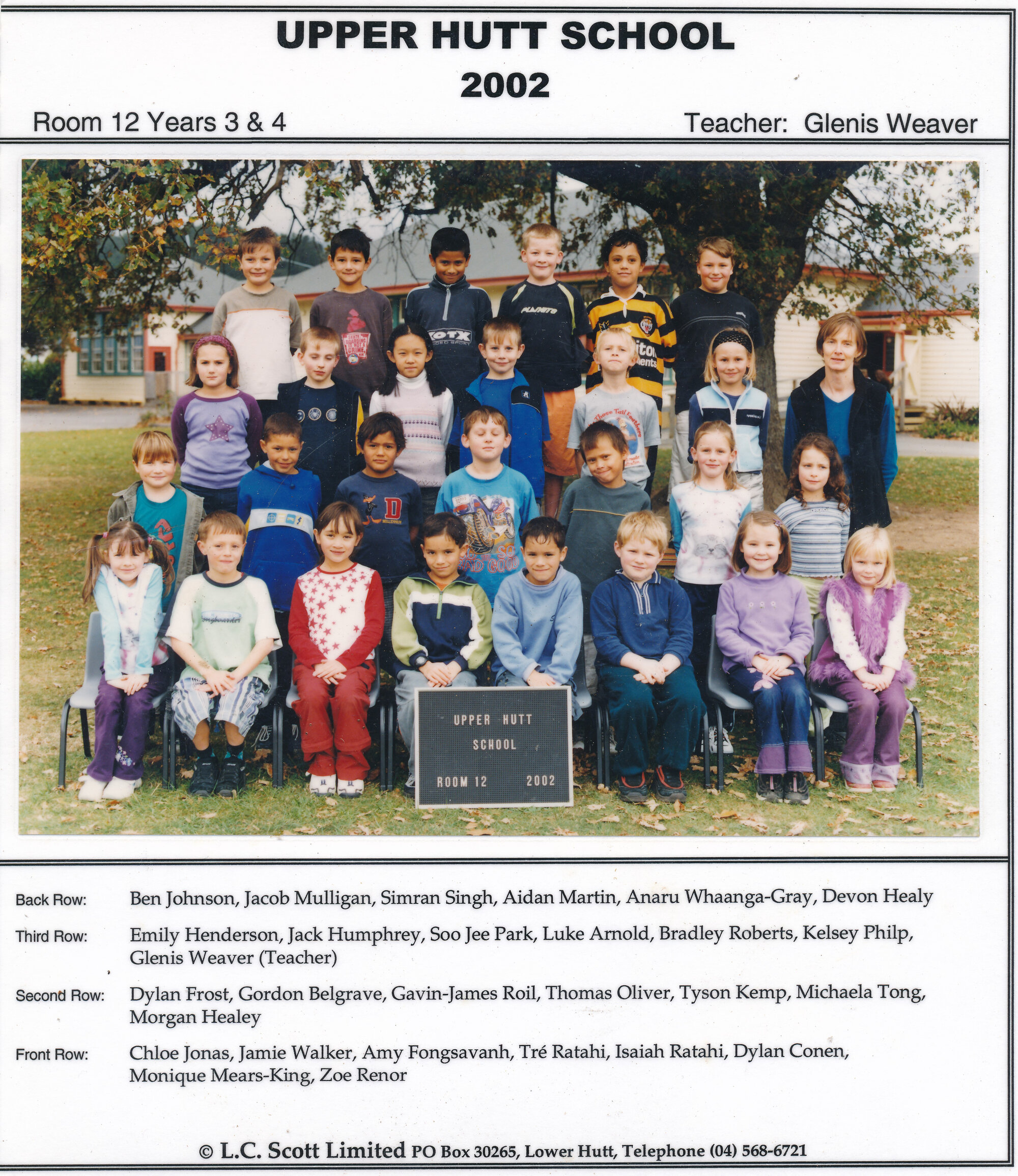 Upper Hutt School Room 12; 2002