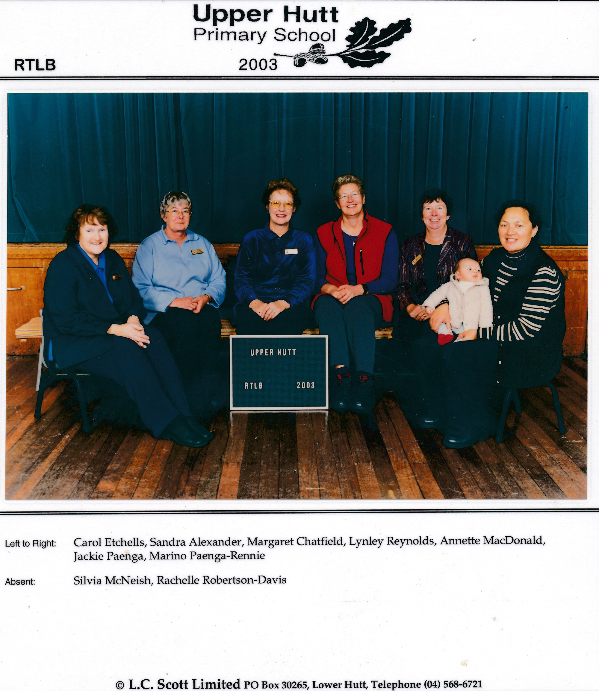 Upper Hutt School, 'RTLB'; 2003