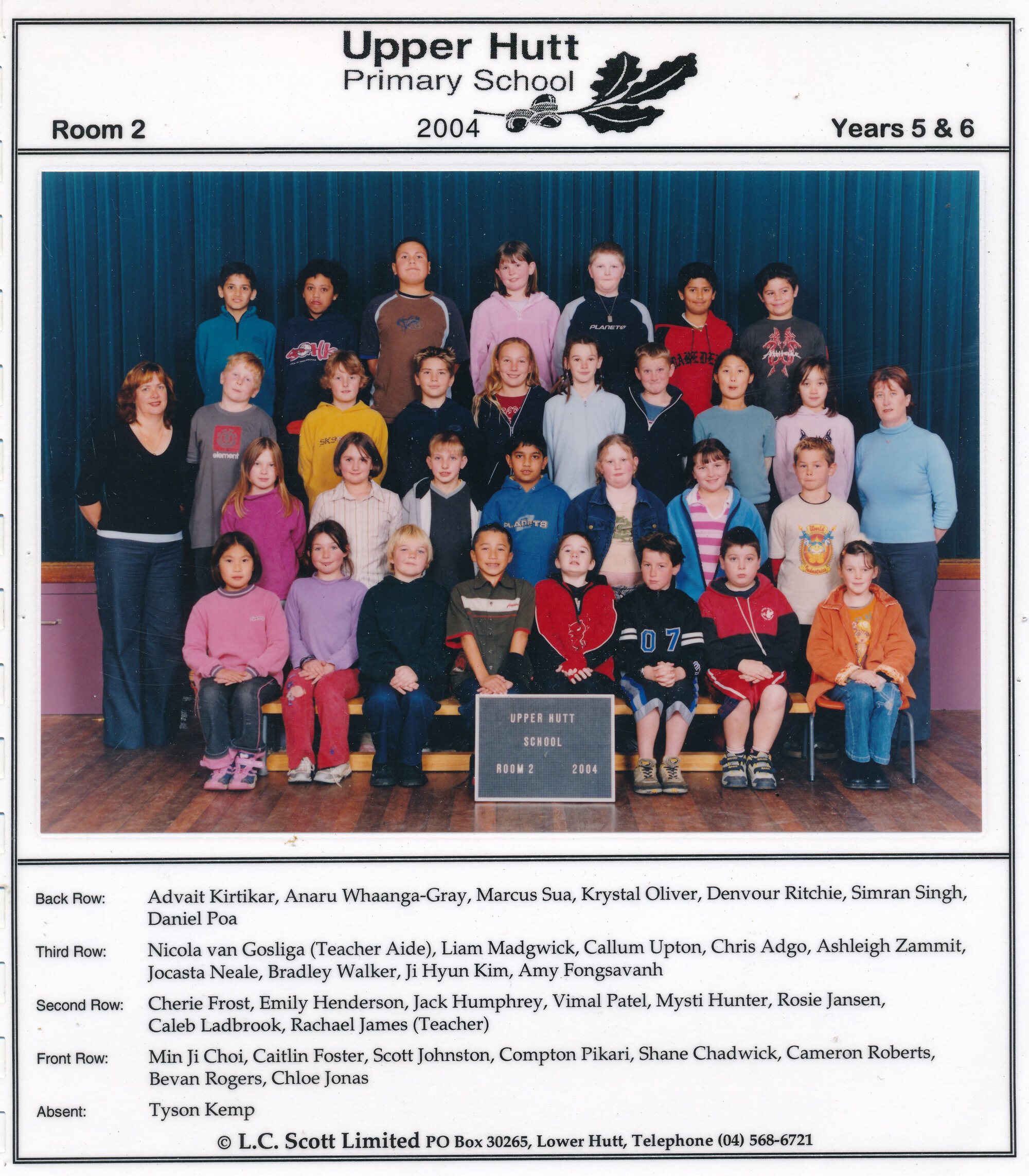 Upper Hutt School, Room 2; 2004