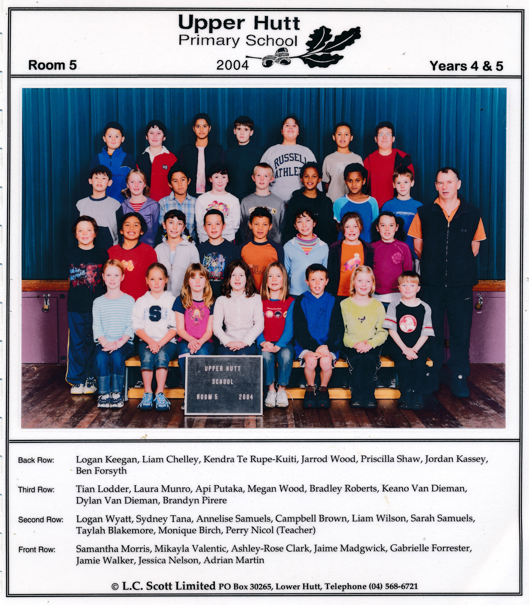 Upper Hutt School, Room 5; 2004