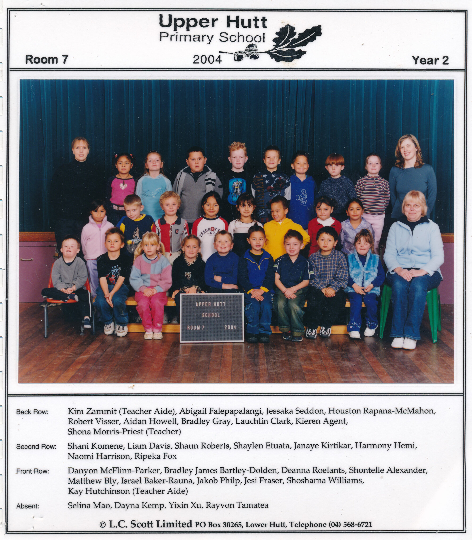 Upper Hutt School, Room 7; 2004