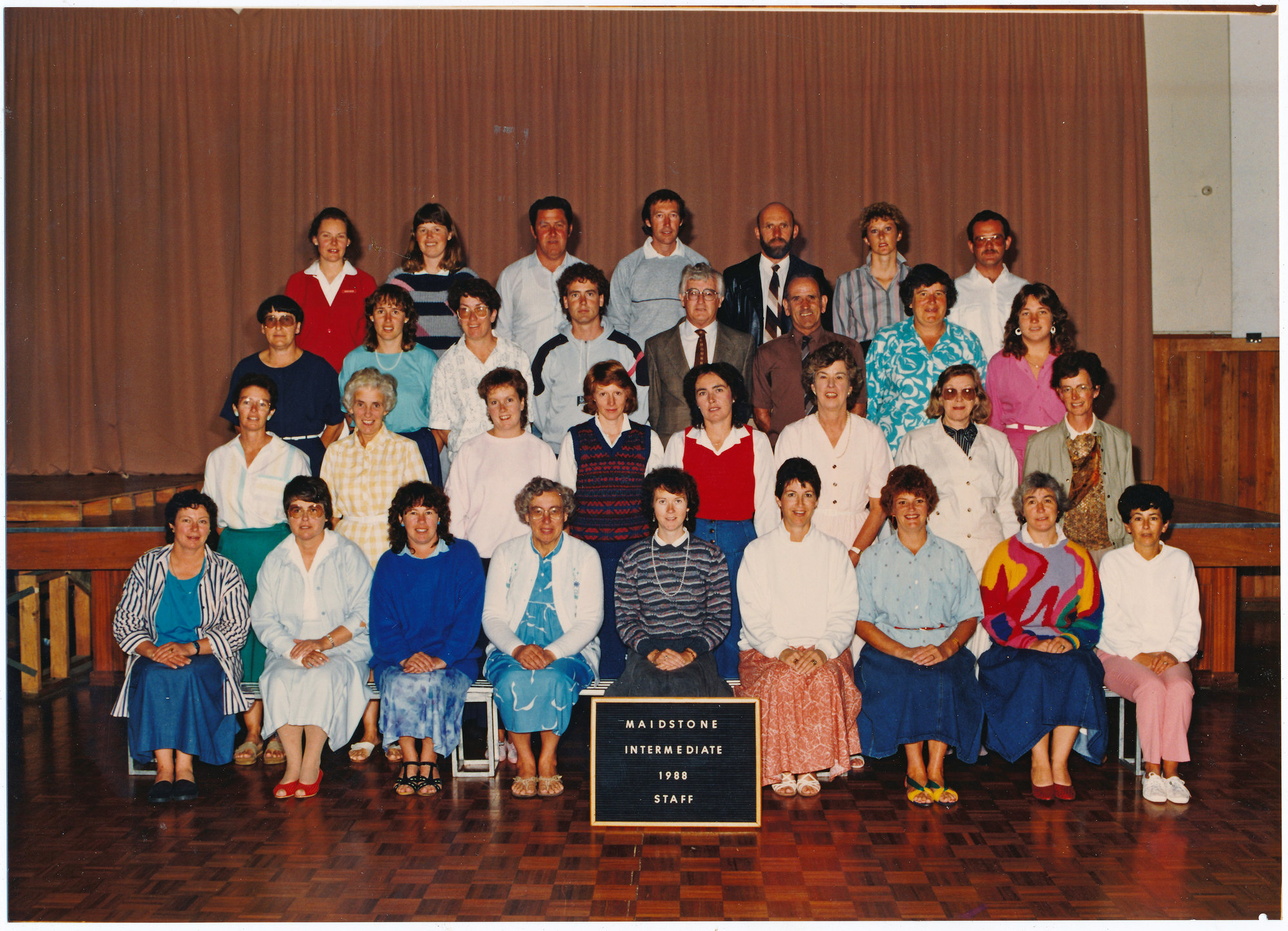 Maidstone Intermediate, Staff; 1988