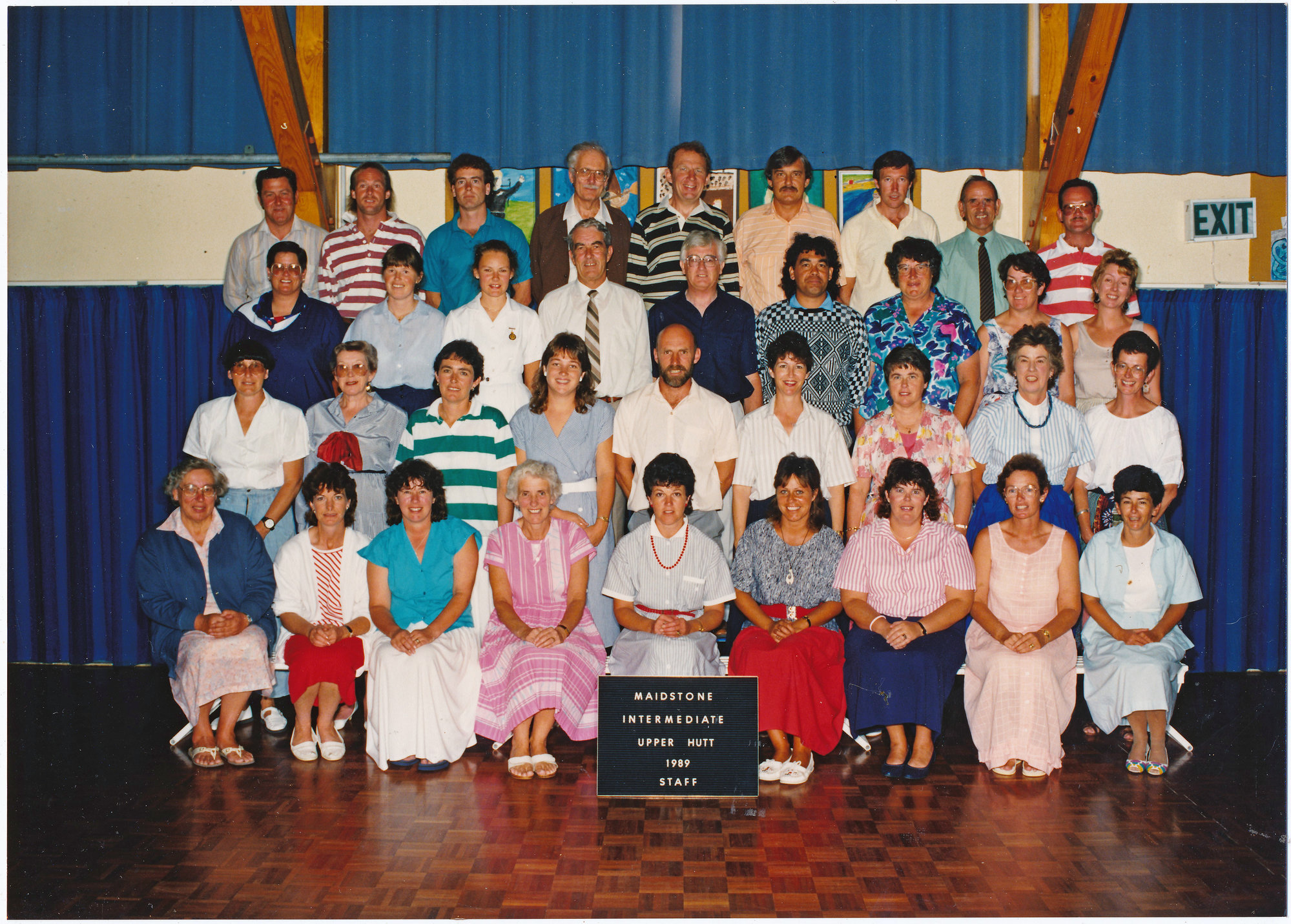 Maidstone Intermediate, Staff; 1989