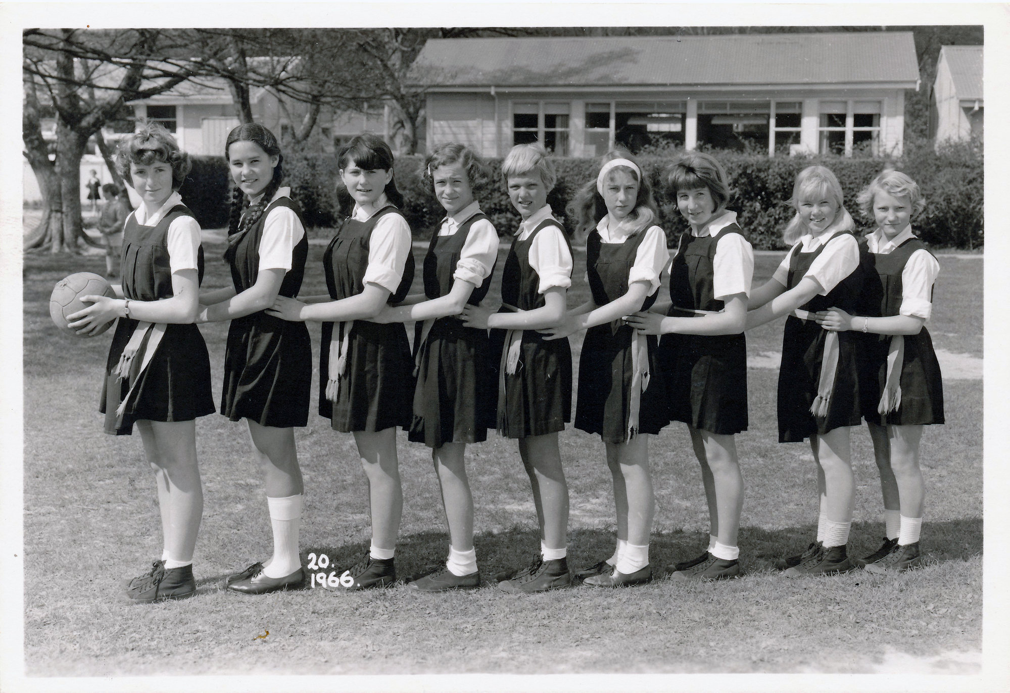 Upper Hutt School, unidentified netball team; 1966