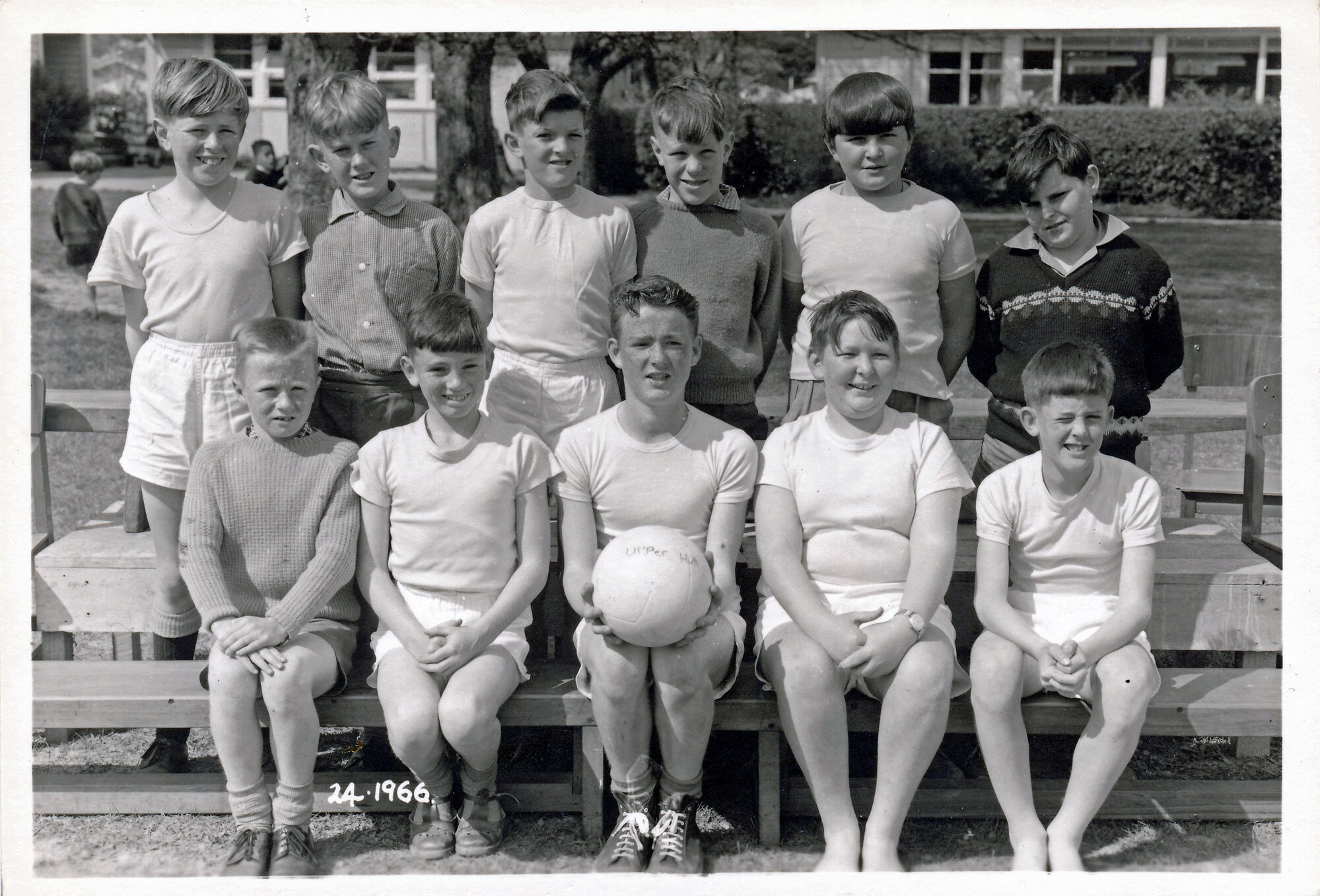 Upper Hutt School, unidentified soccer team; 1966