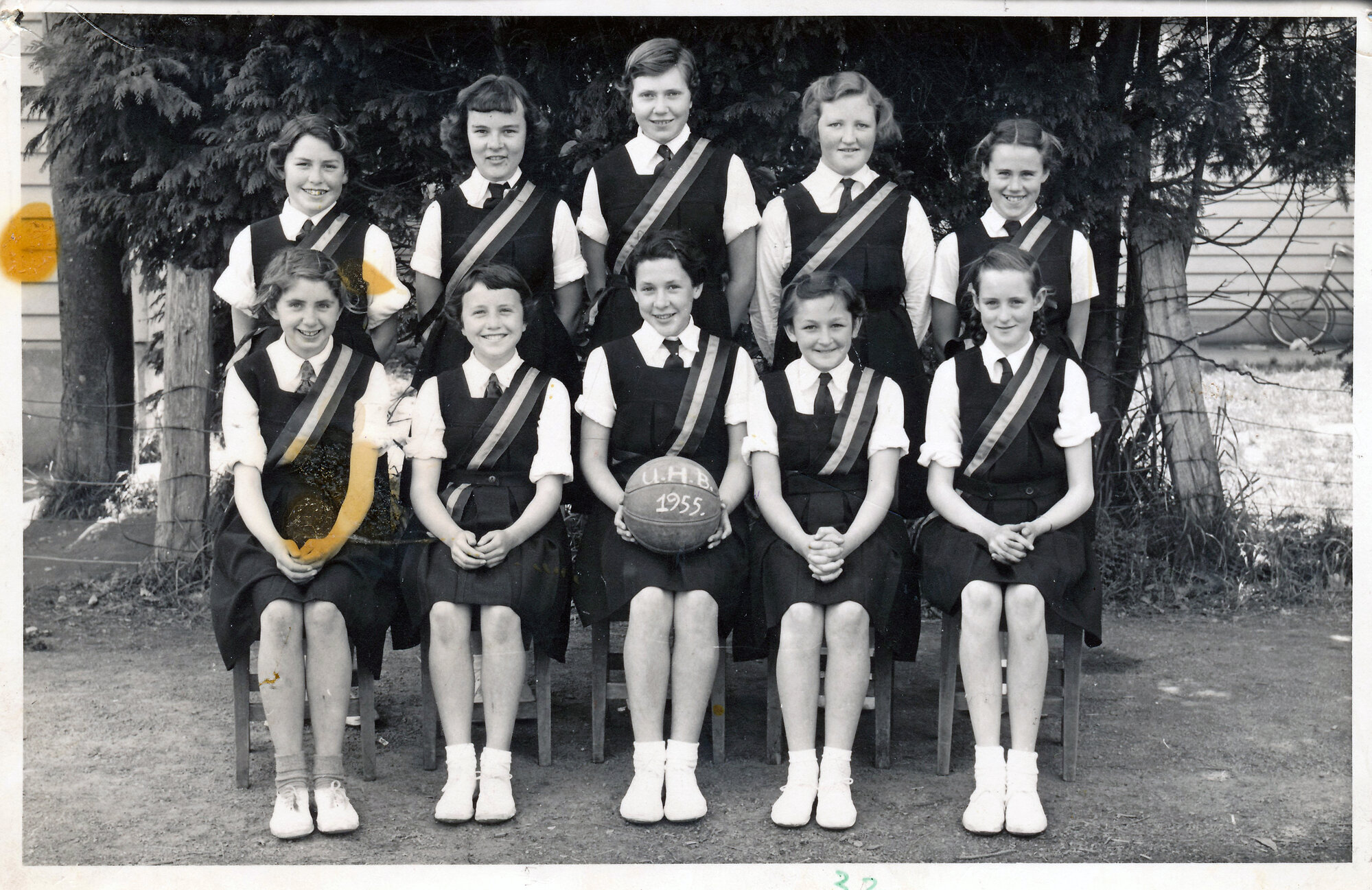 Upper Hutt School, Netball Team B; 1955