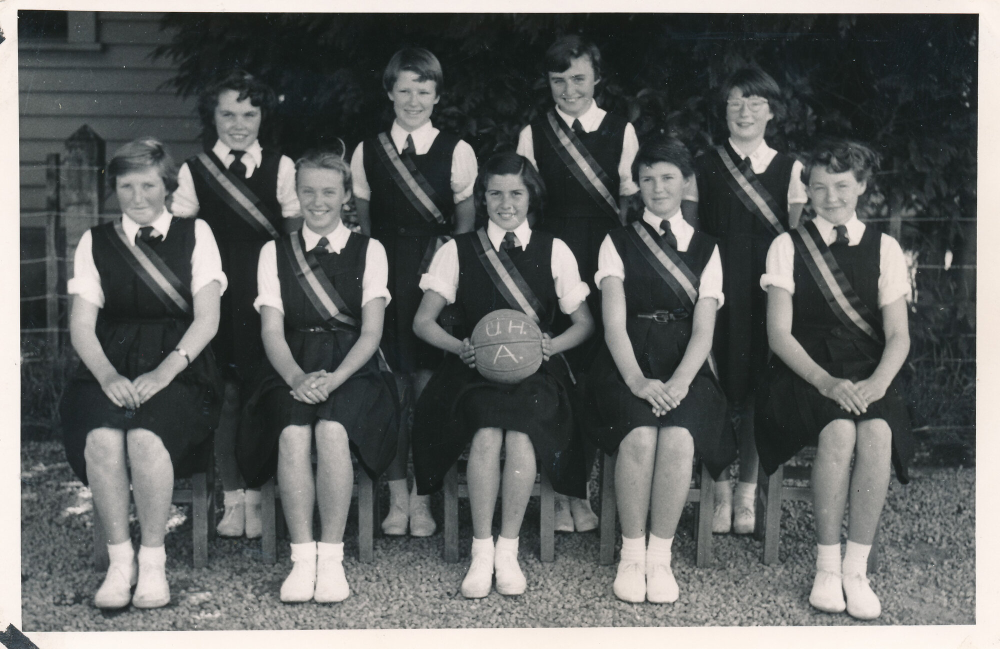 Upper Hutt School, Netball Team A; c.1955
