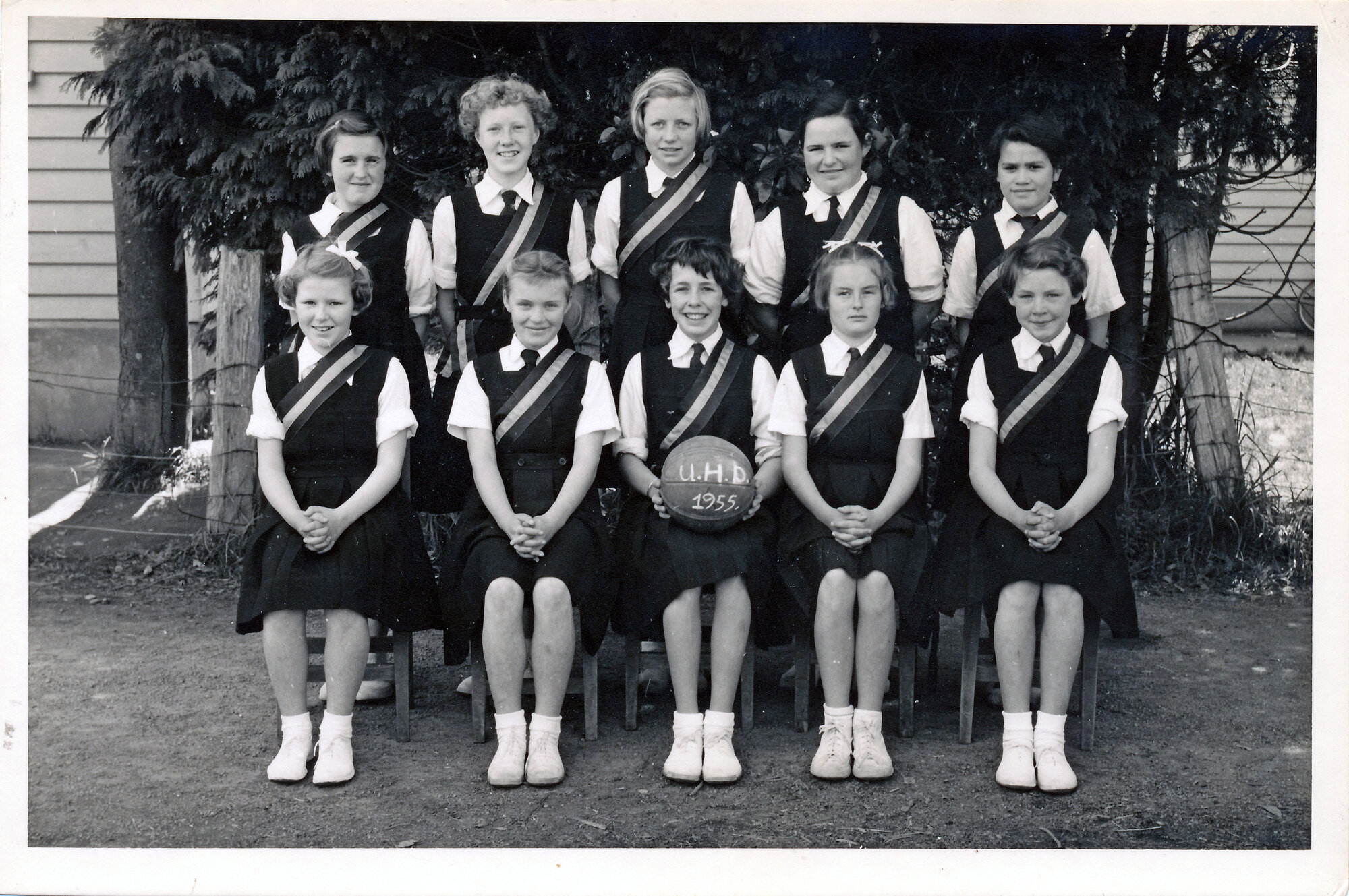 Upper Hutt School Netball Team D; 1955
