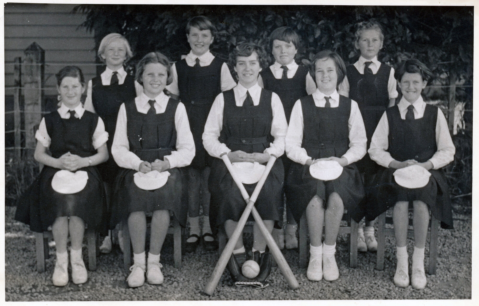 Upper Hutt School, girls' softball team; c.1955