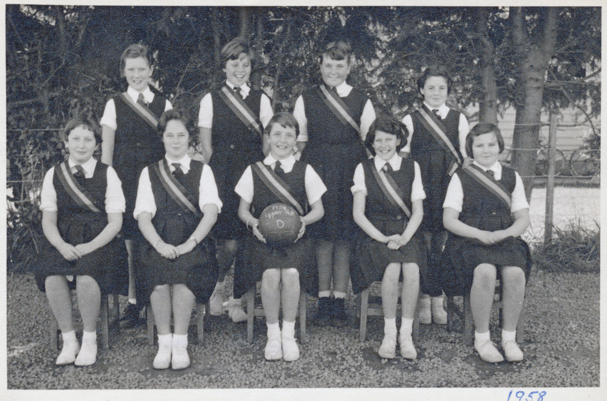 Upper Hutt School, Netball Team D; 1958