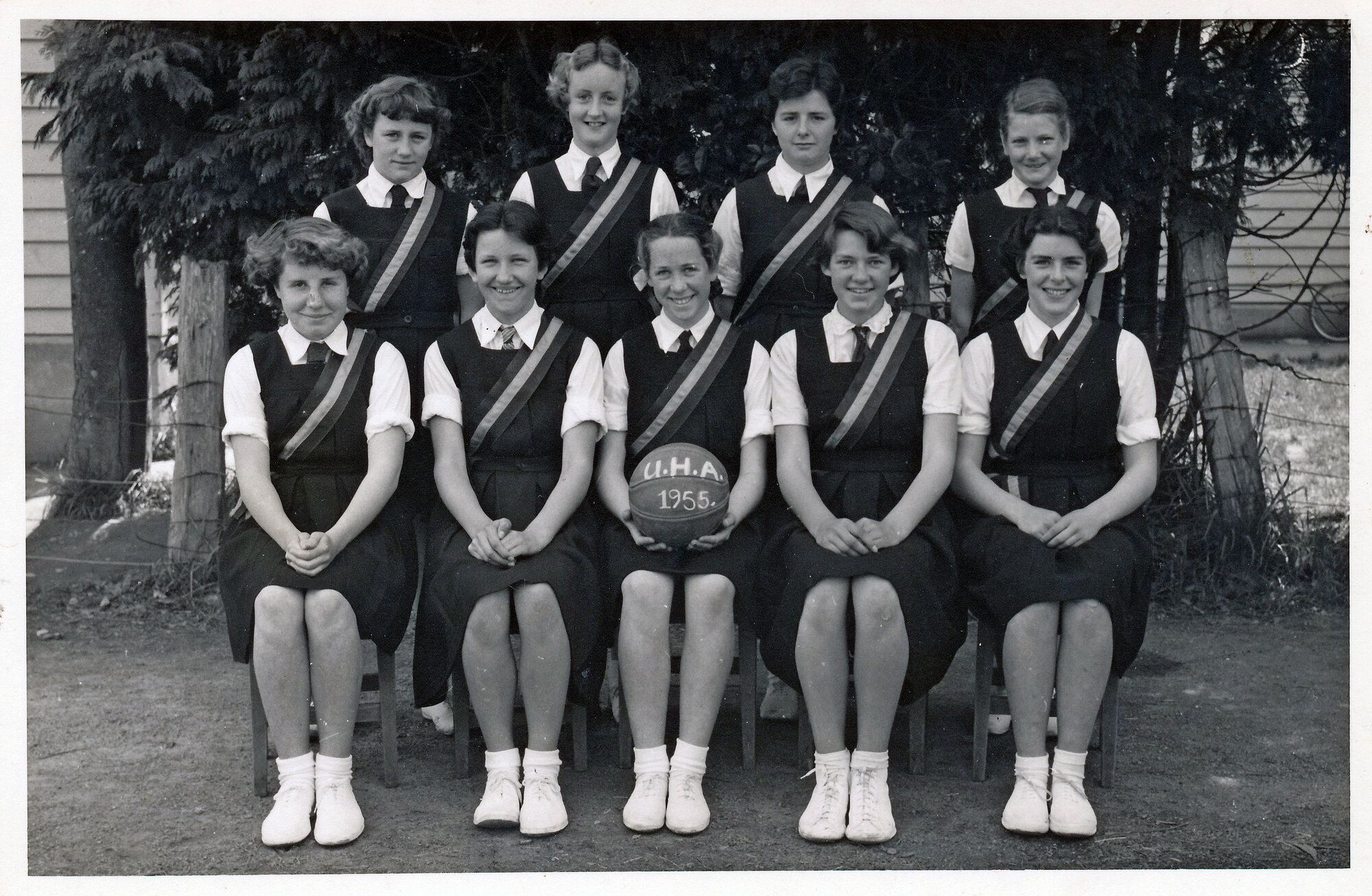 Upper Hutt School, Netball Team A; 1955