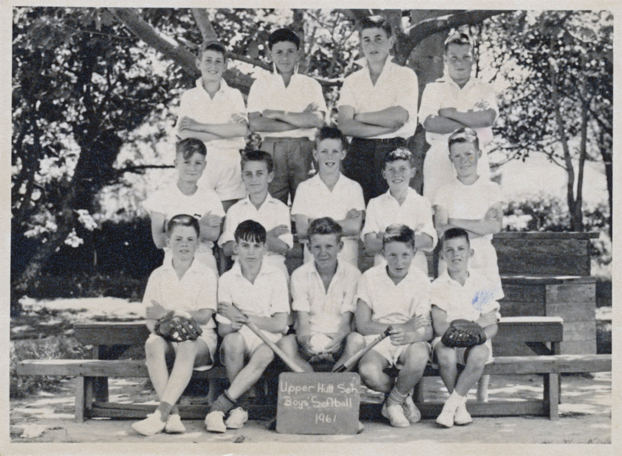 Upper Hutt School, boys' softball team; 1961