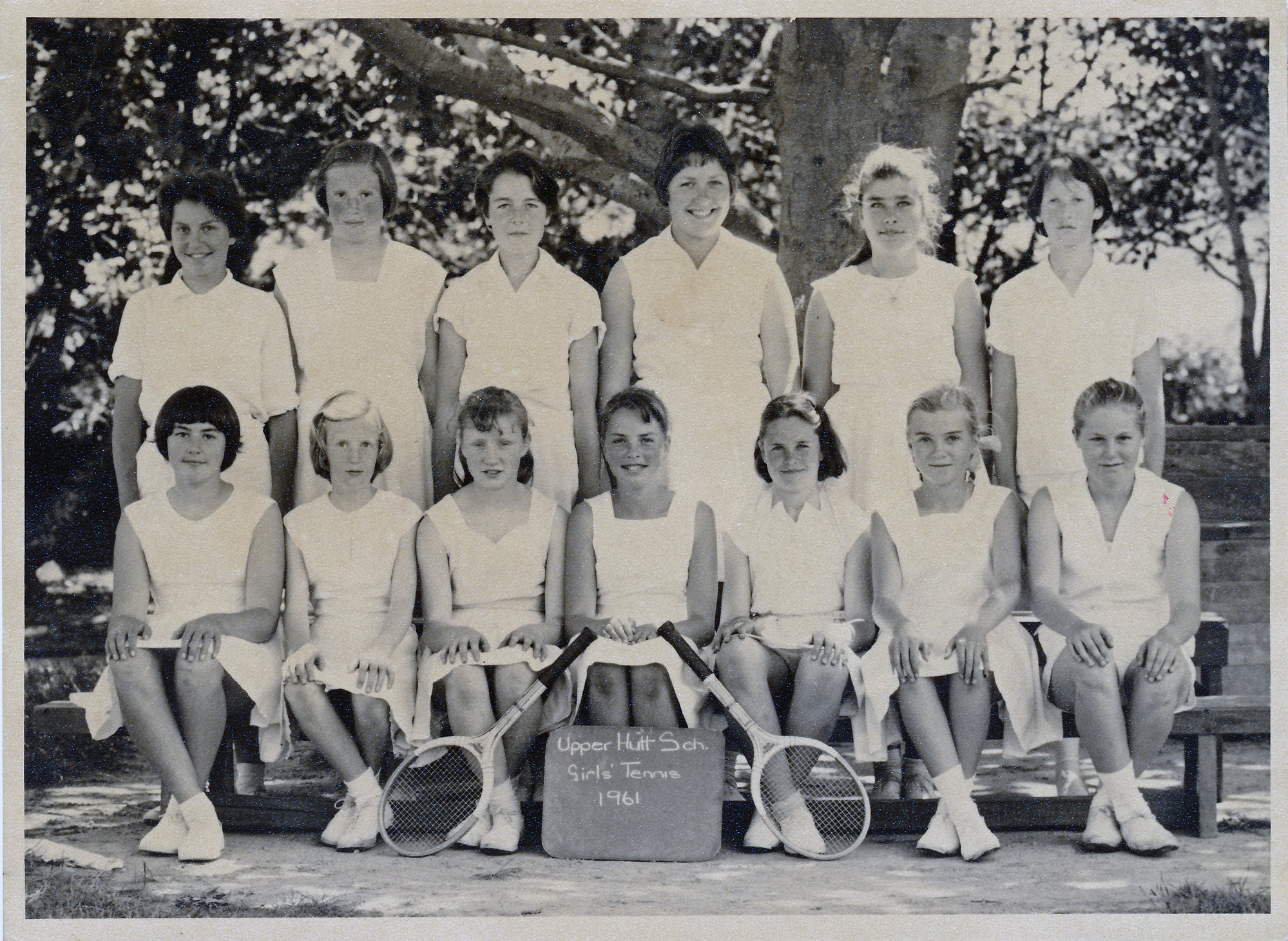 Upper Hutt School, girls' tennis team; 1961