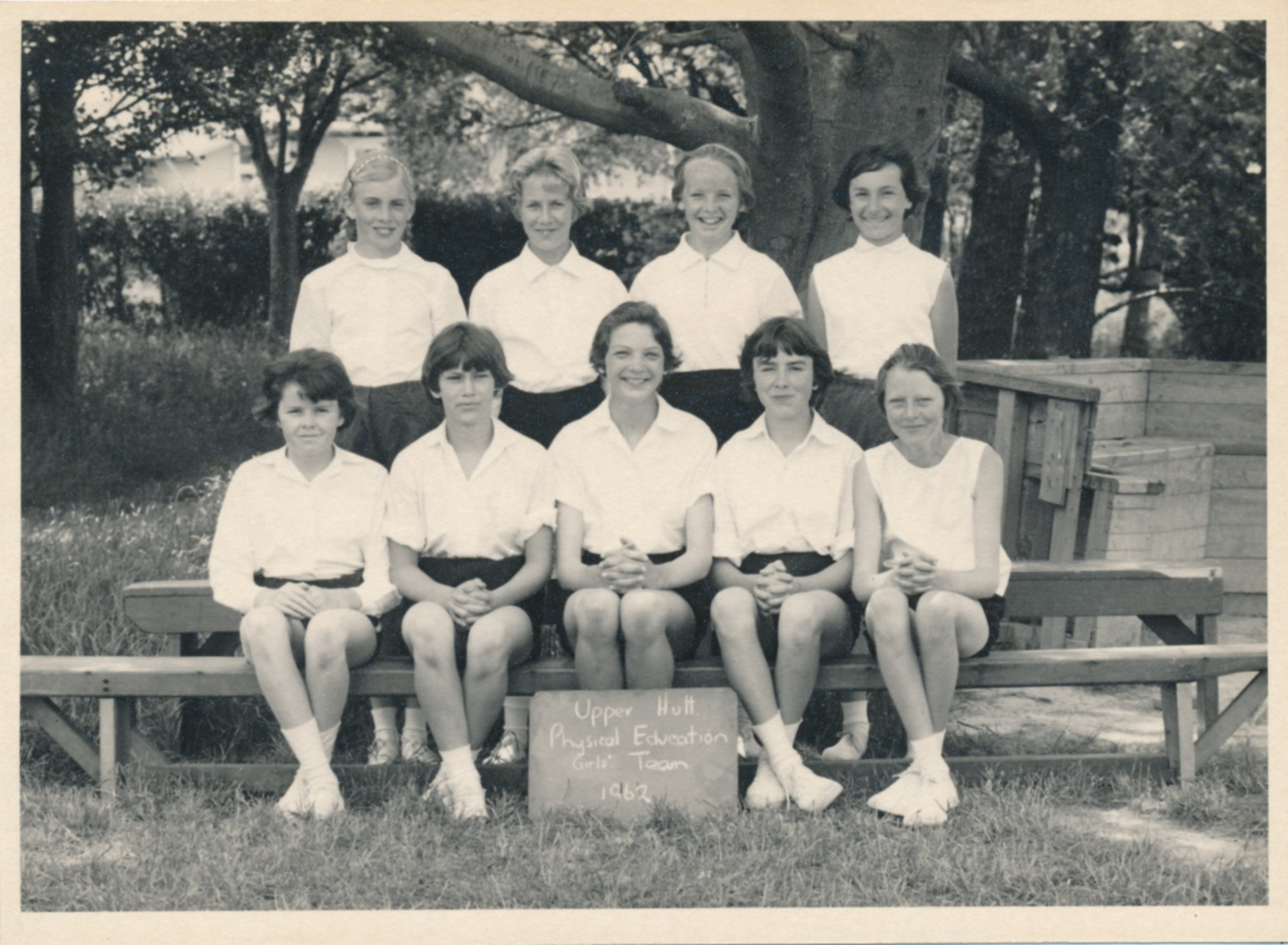 Upper Hutt School, girls' physical education team; 1962