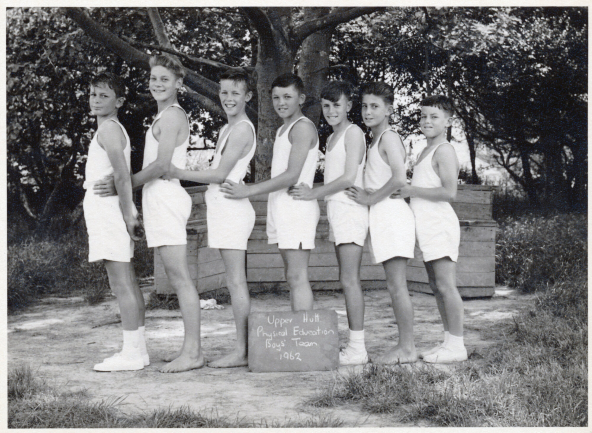 Upper Hutt School, boys' physical education team; 1962