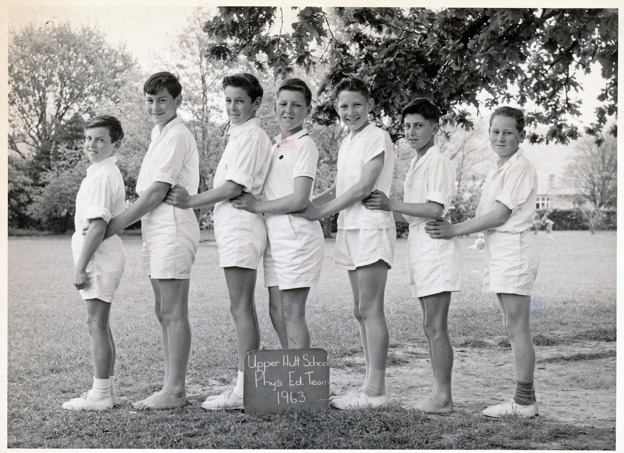 Upper Hutt School, boys' physical education team; 1963