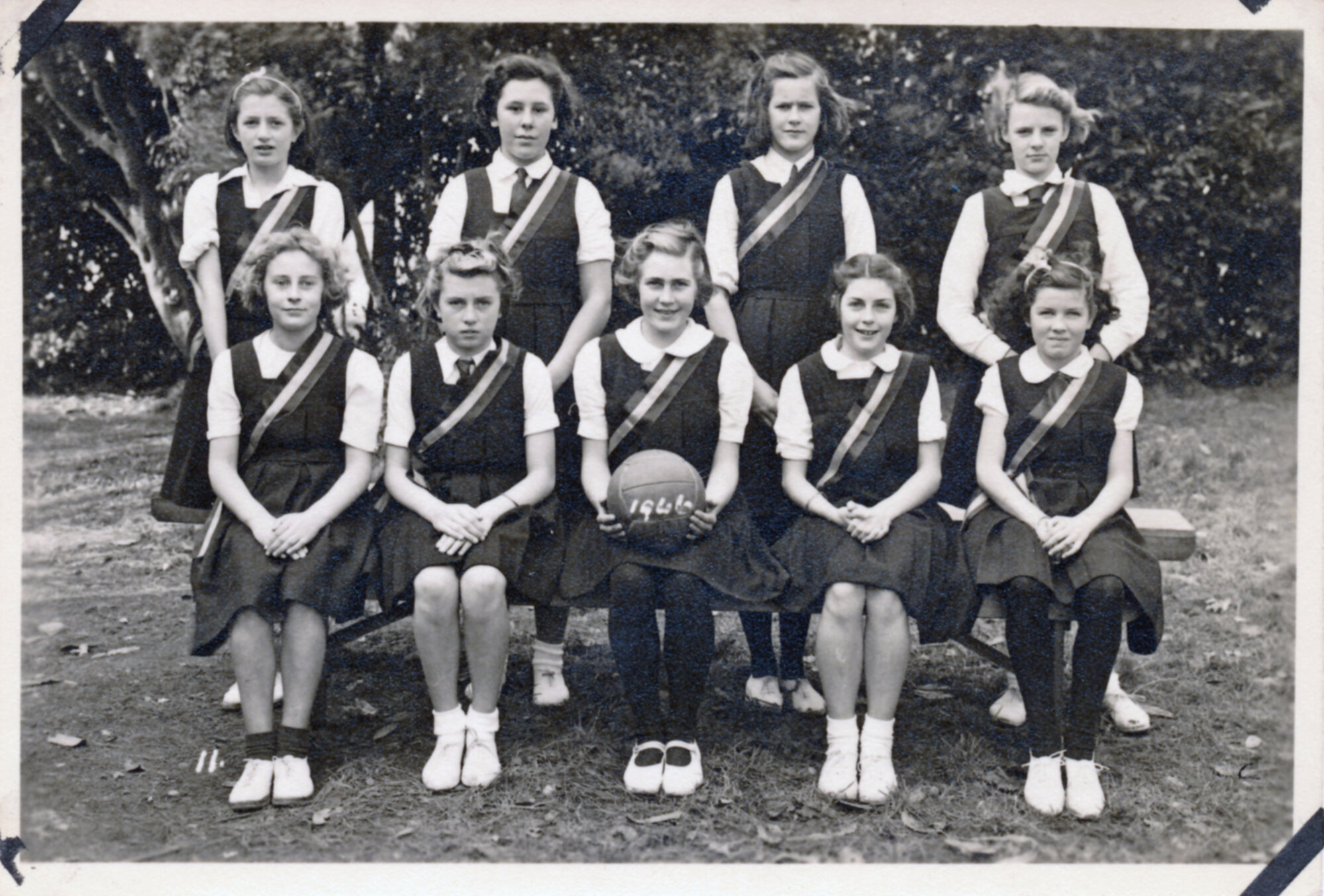 Upper Hutt School, unidentified netball team; 1946