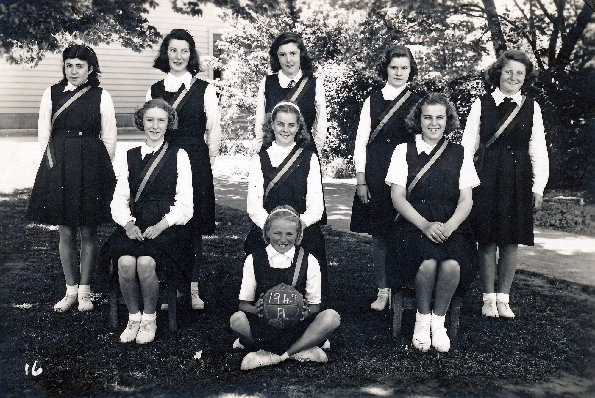Upper Hutt School, Netball Team A; 1949