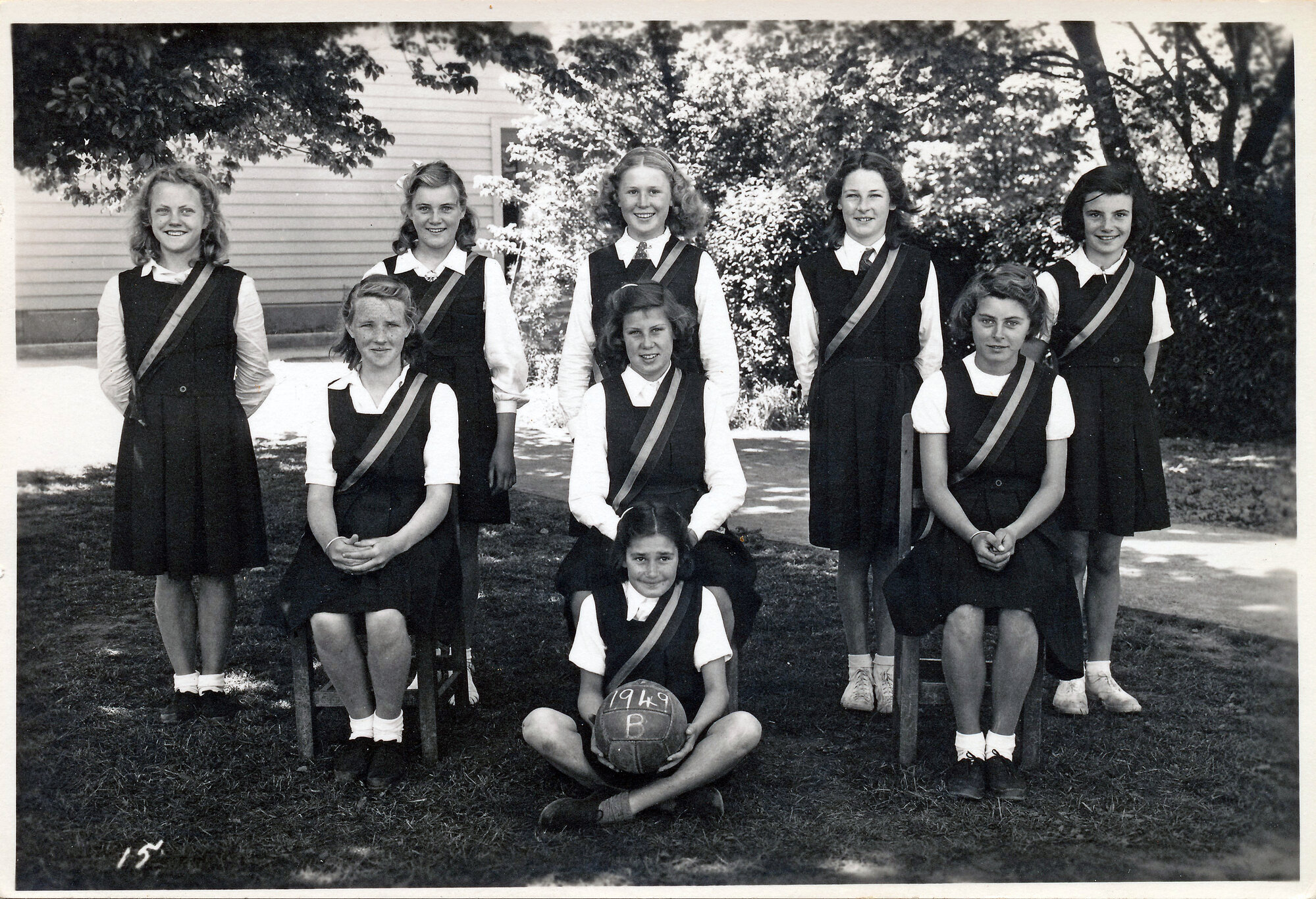 Upper Hutt School, Netball Team B; 1949