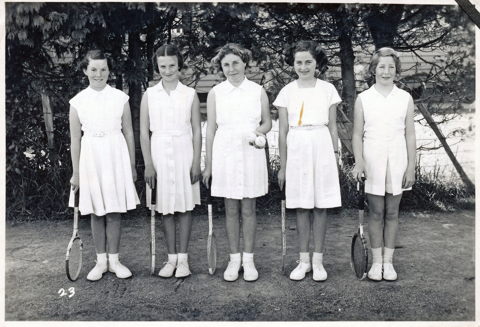 Upper Hutt School, girls' tennis team; c.1950