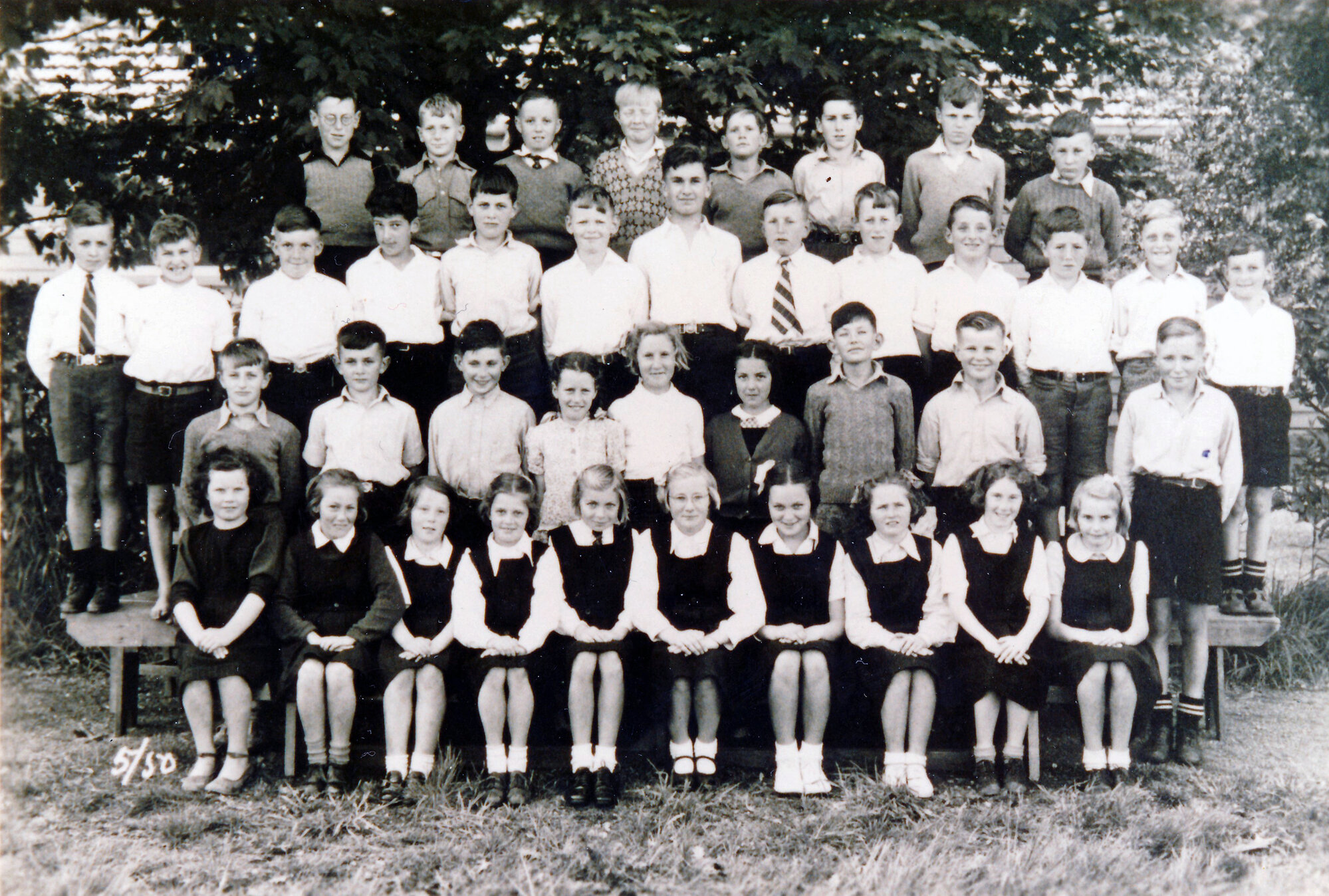Upper Hutt School, unidentified class; 1950
