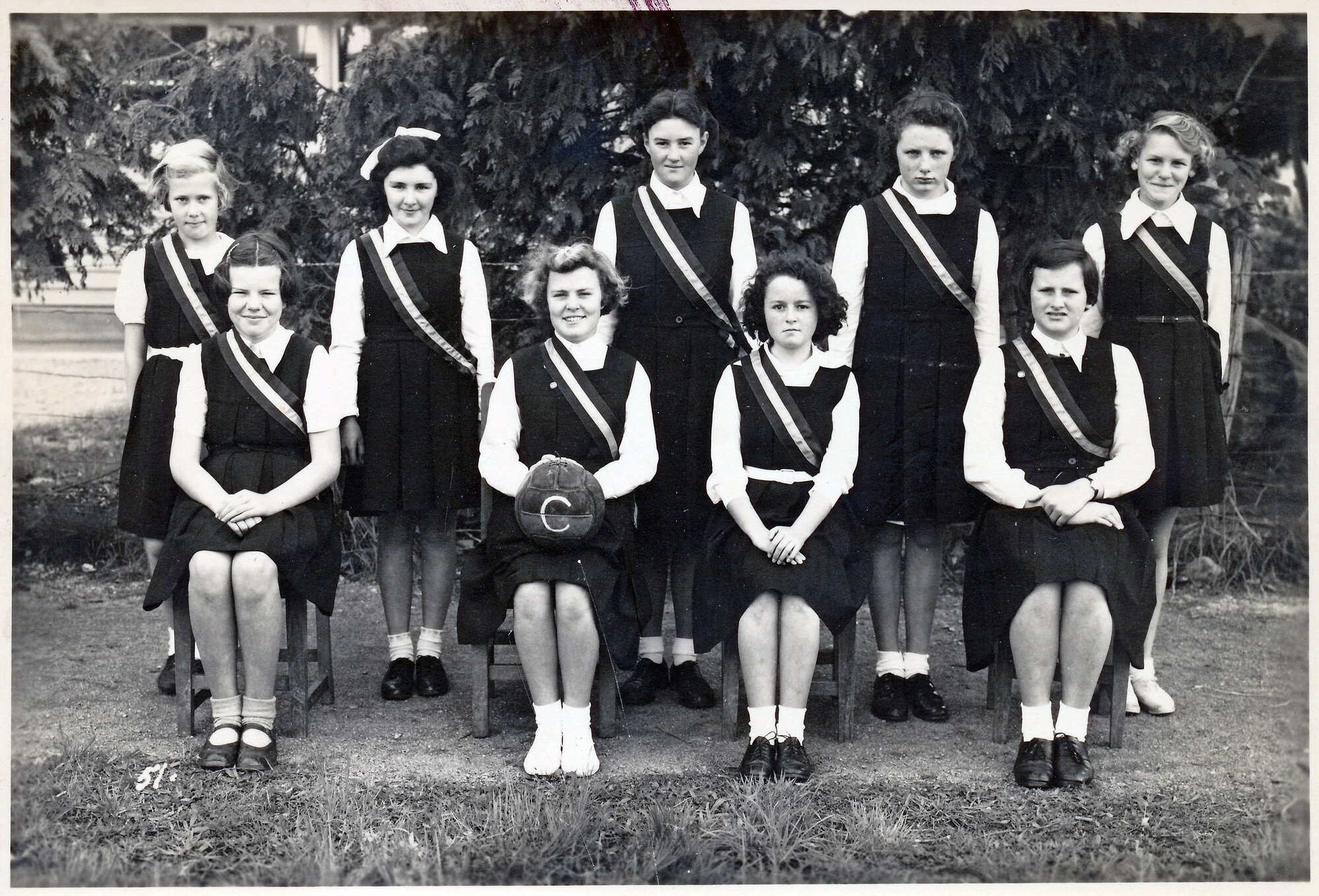 Upper Hutt School, Netball Team C; 1951