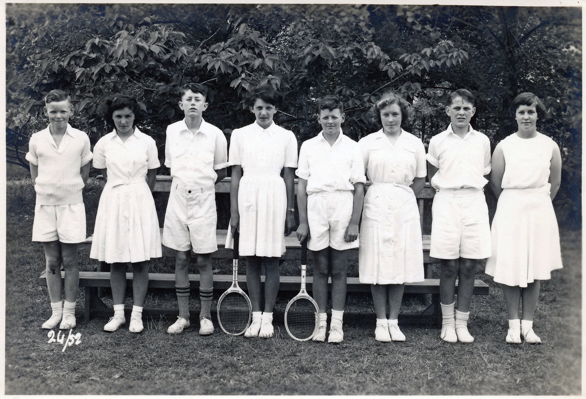 Upper Hutt School, unidentified tennis team; 1952