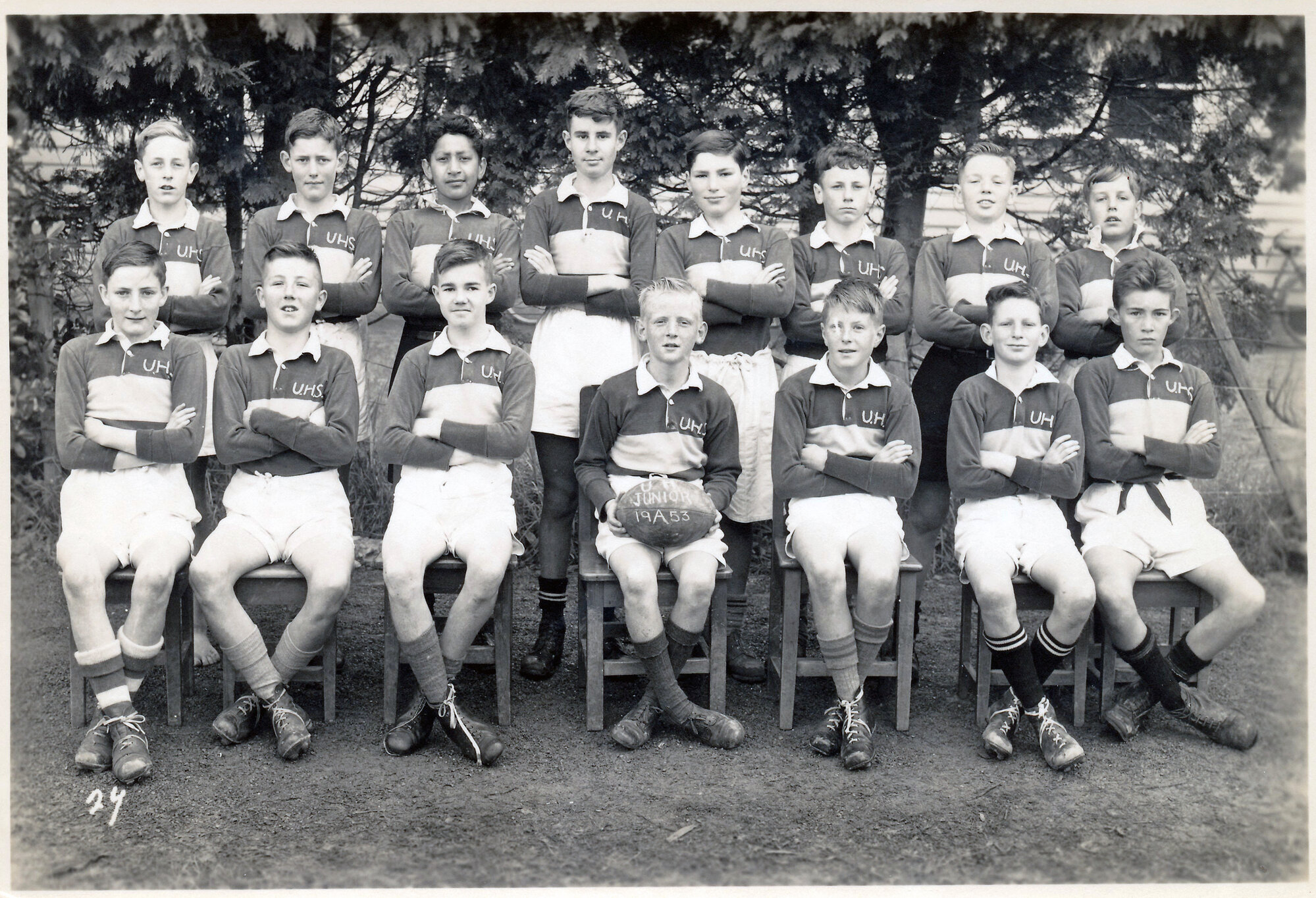 Upper Hutt School, Rugby Juniors Team A; 1953