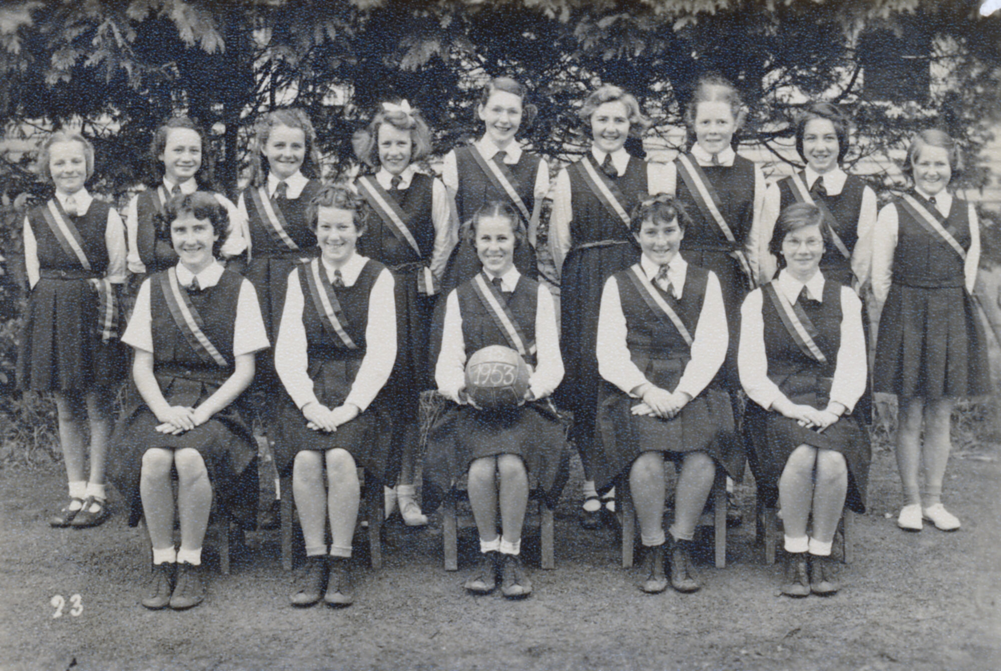 Upper Hutt School, Netball Team B; 1953
