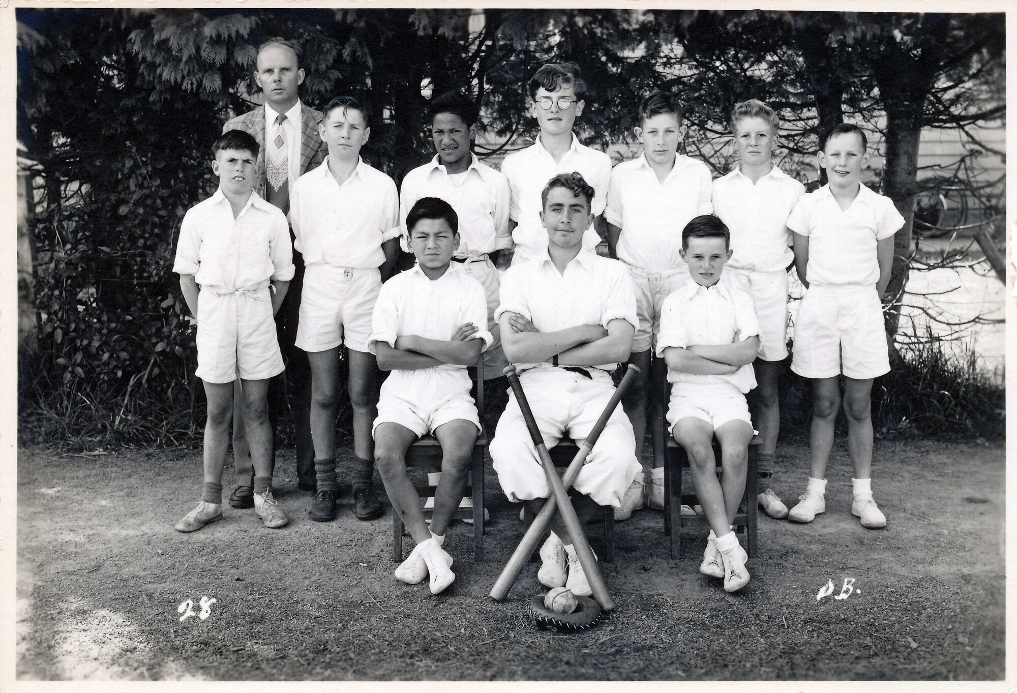 Upper Hutt School, boys' softball team; 1954