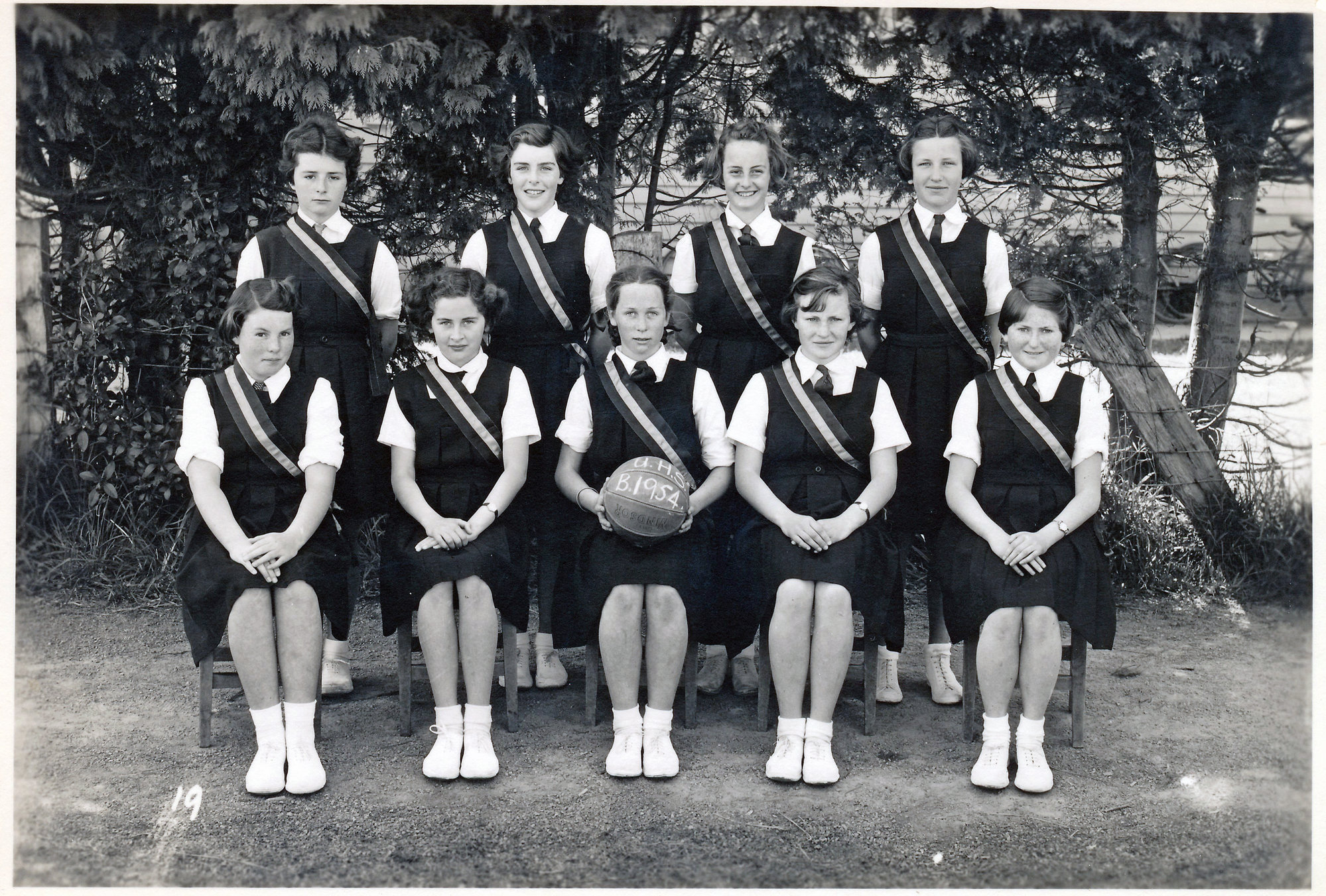 Upper Hutt School, Netball Team B; 1954