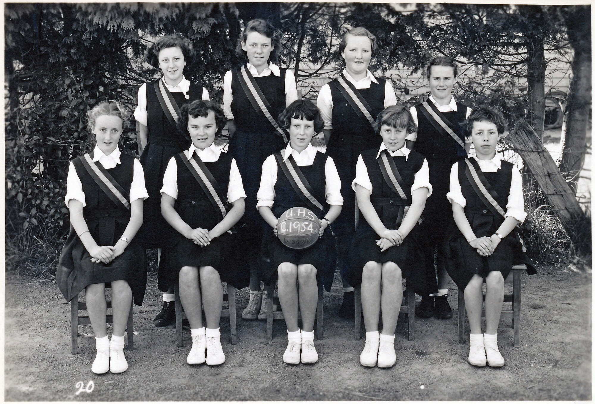 Upper Hutt School, Netball Team C; 1954