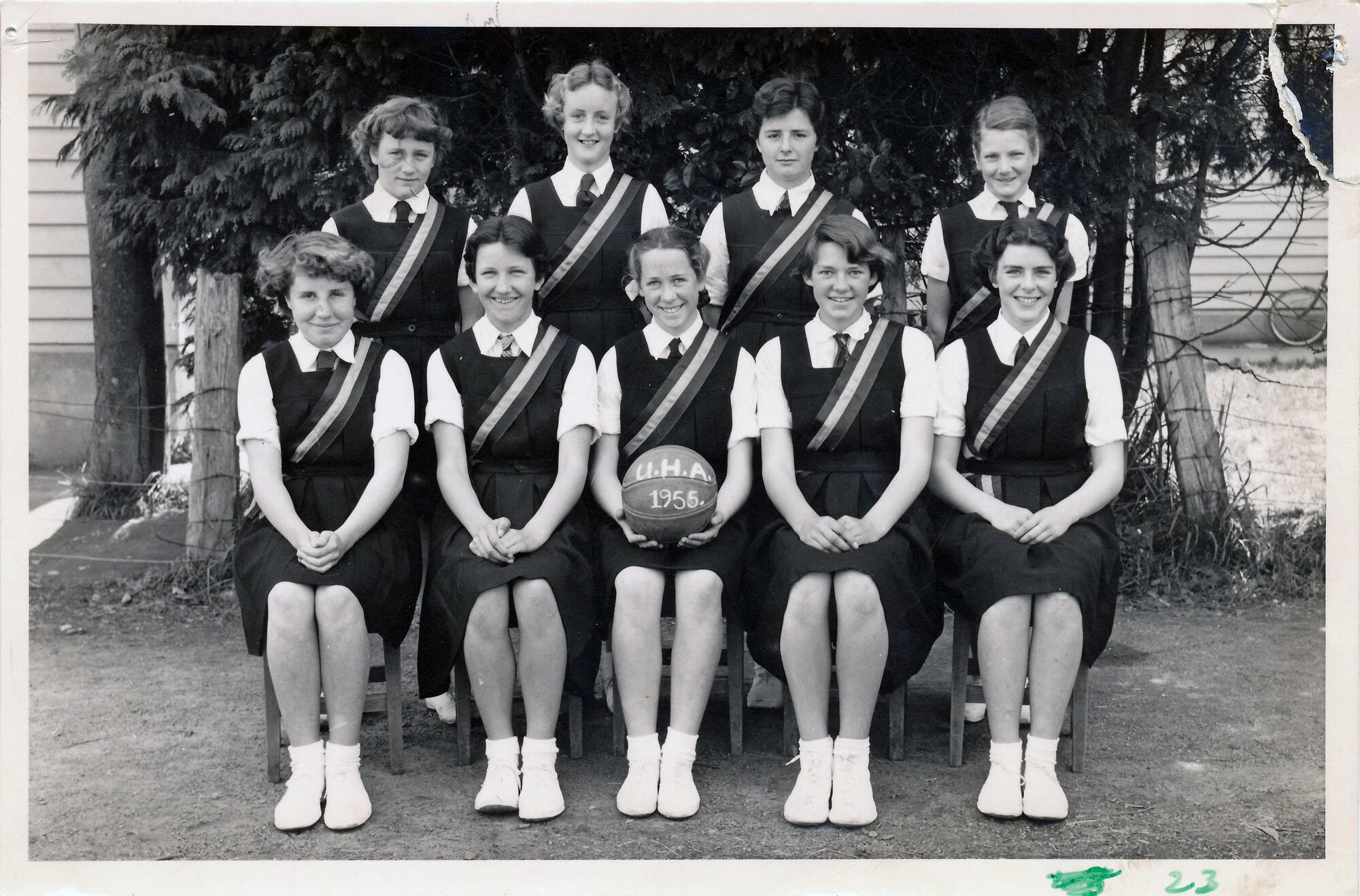 Upper Hutt School, Netball Team A; 1955
