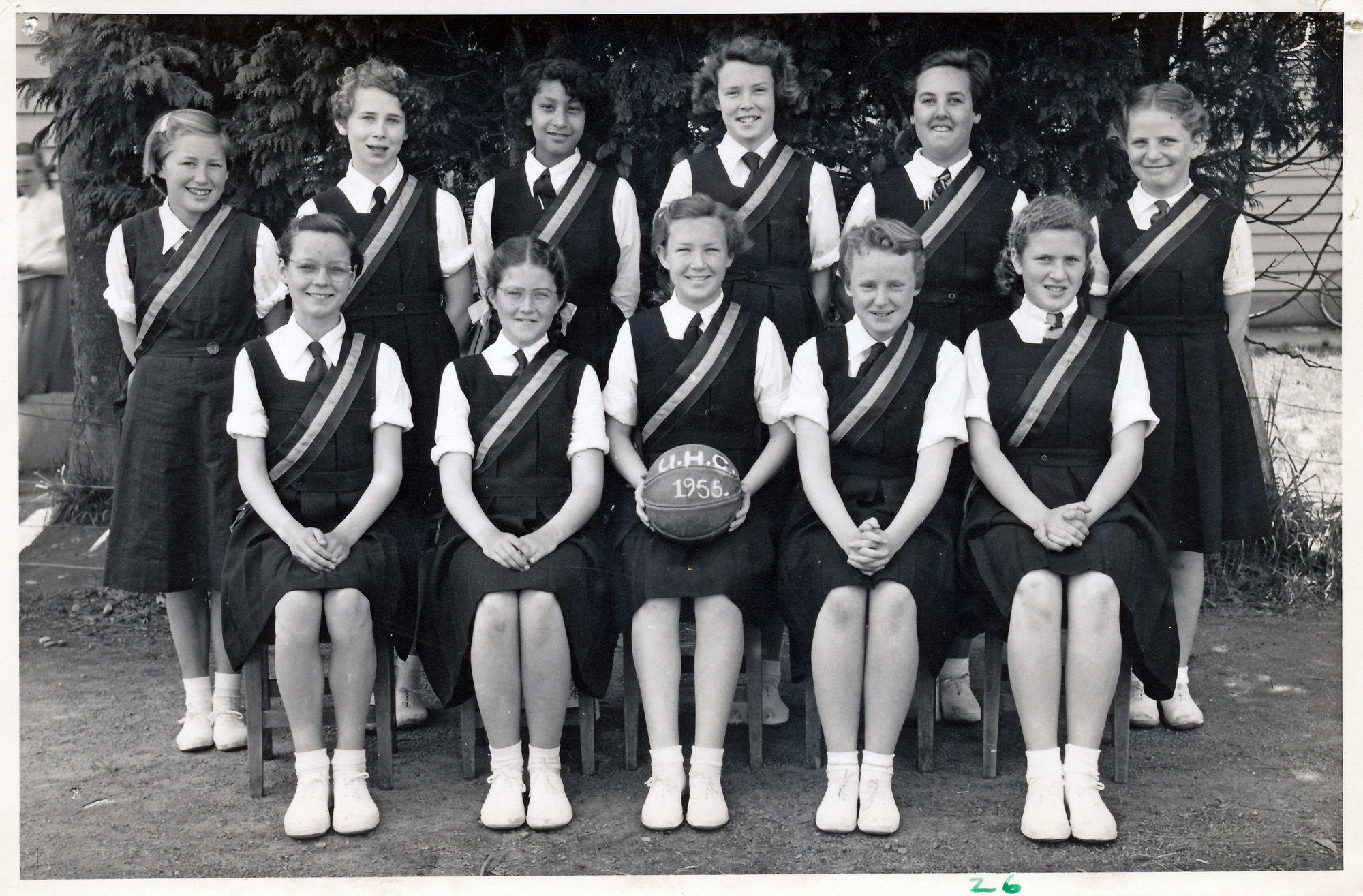 Upper Hutt School, Netball Team C; 1955