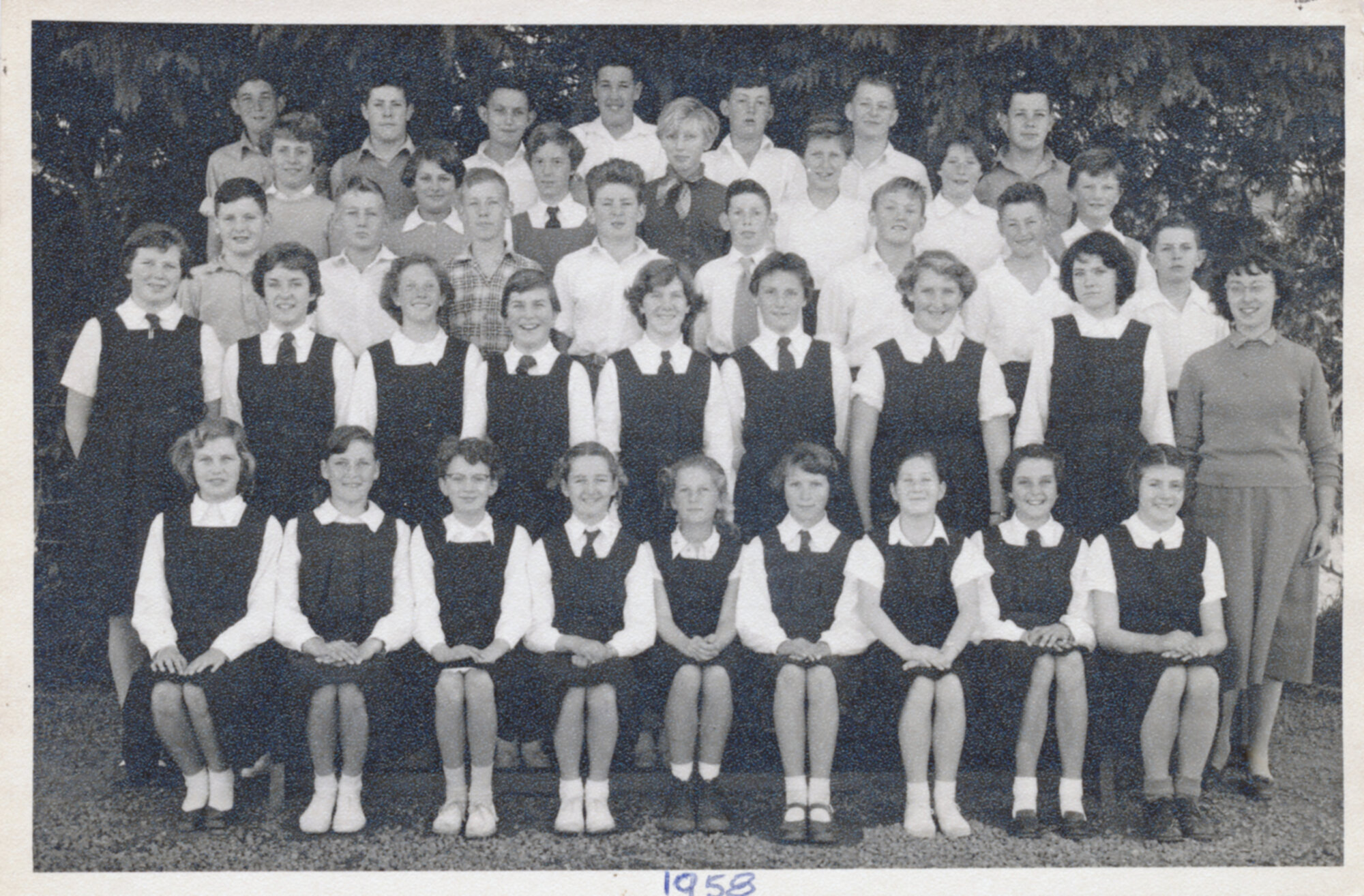 Upper Hutt School, Form 2; 1958