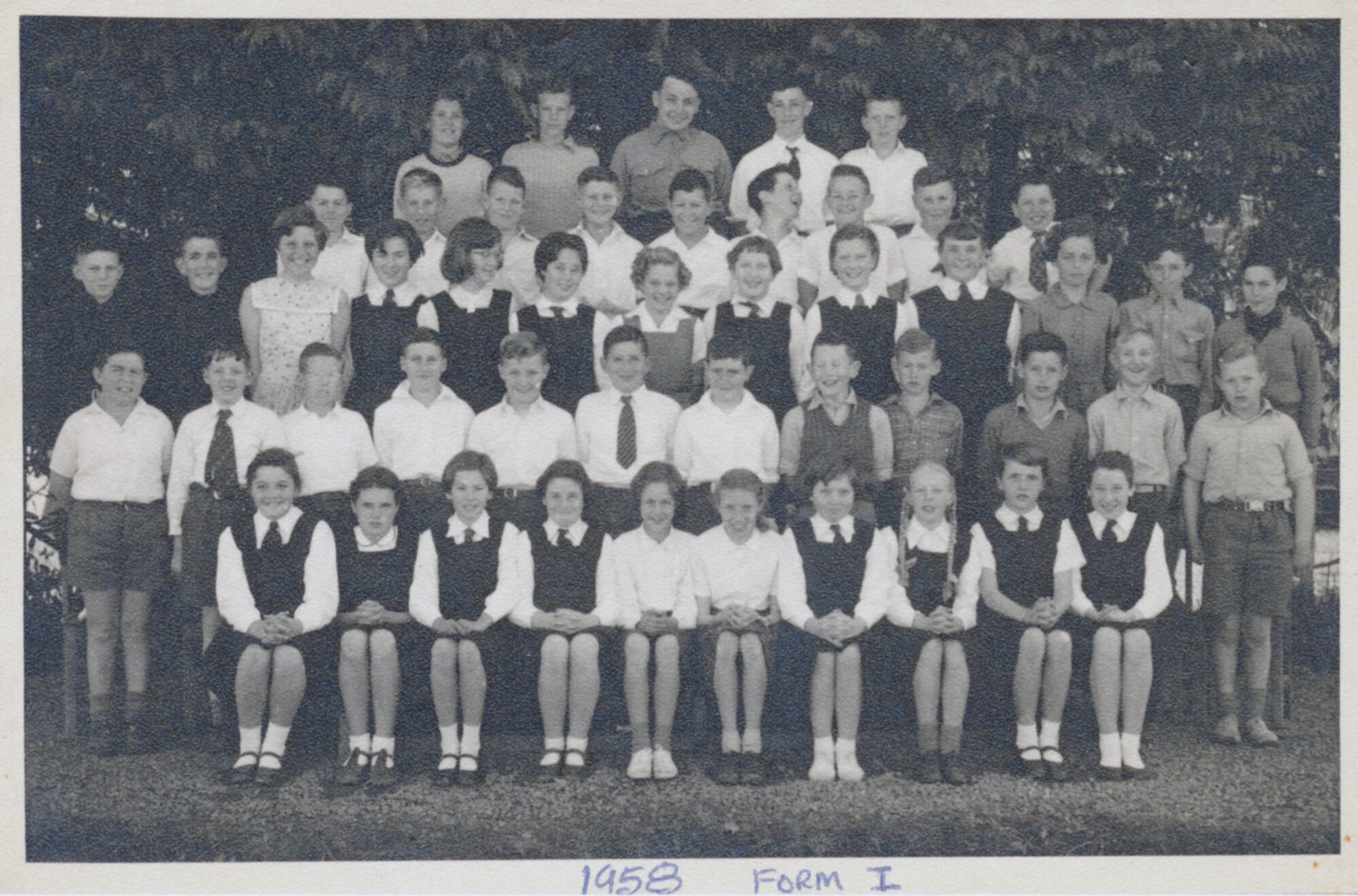 Upper Hutt School, Form 1; 1958