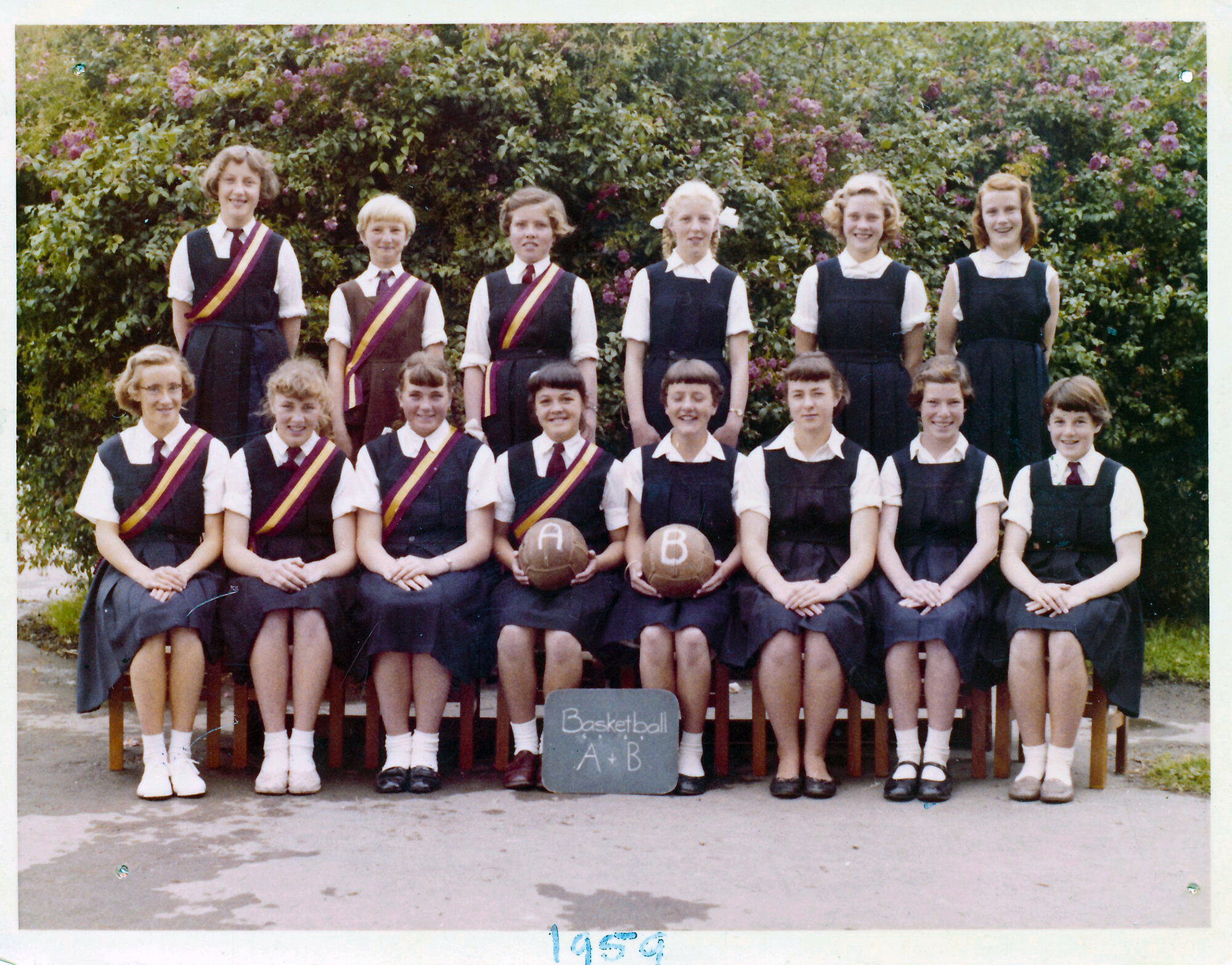 Upper Hutt School, Netball Teams A and B; 1959
