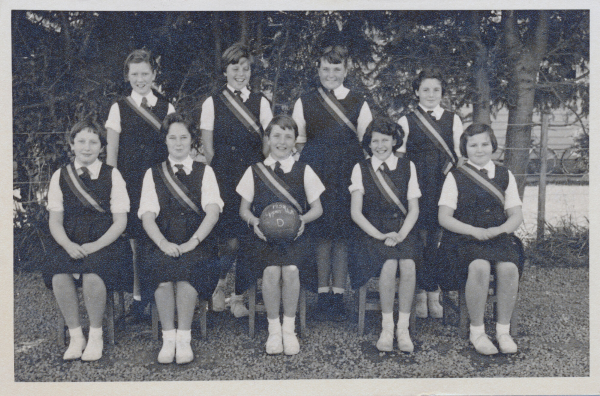 Upper Hutt School, Netball Team D; 1958