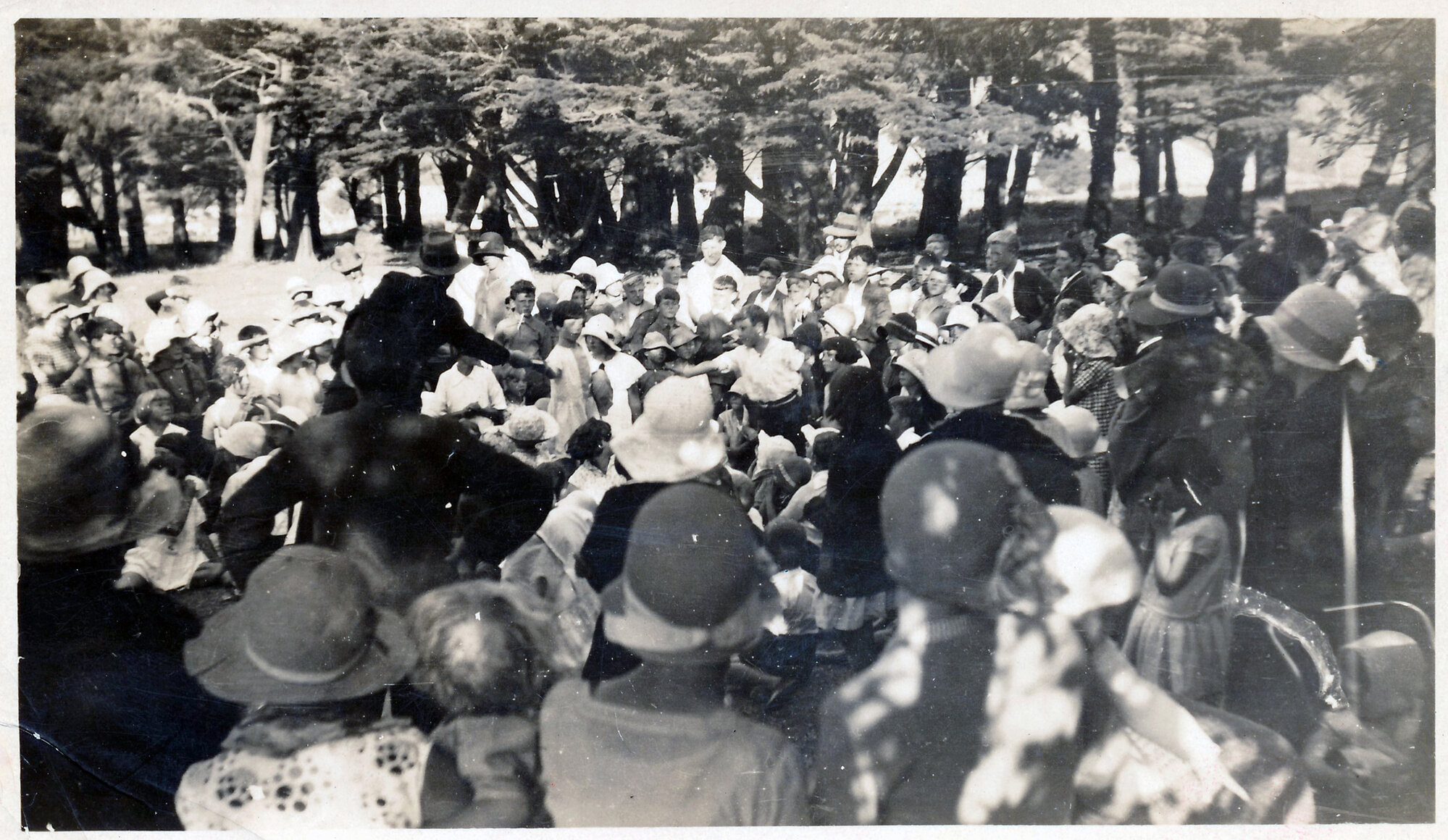 Upper Hutt School, prize giving at Trentham Racecourse; c.1925